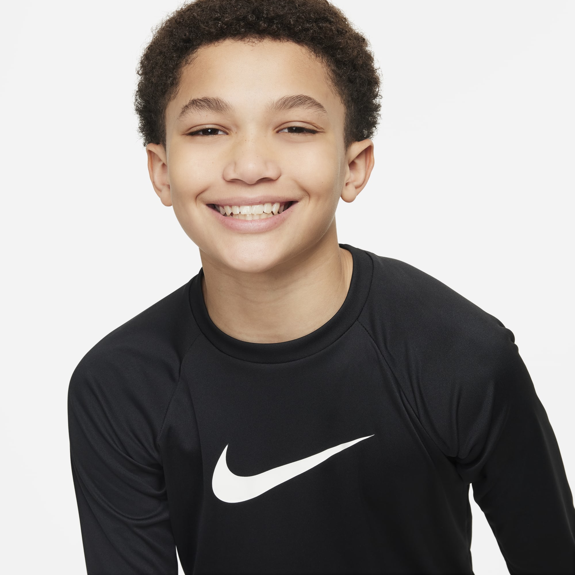 Nike Polera Swim Hydroguard, NEGRO, hi-res