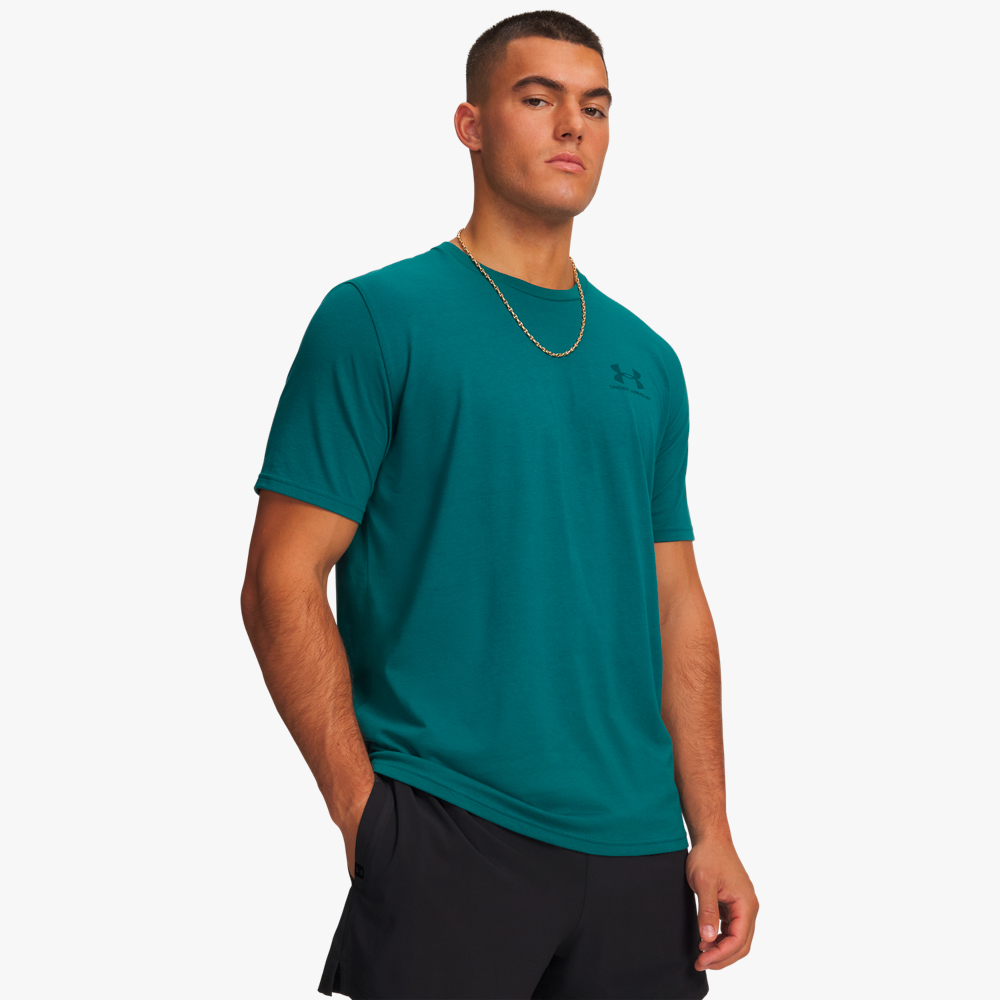 Under Armour Polera Left Chest Logo, VERDE, hi-res