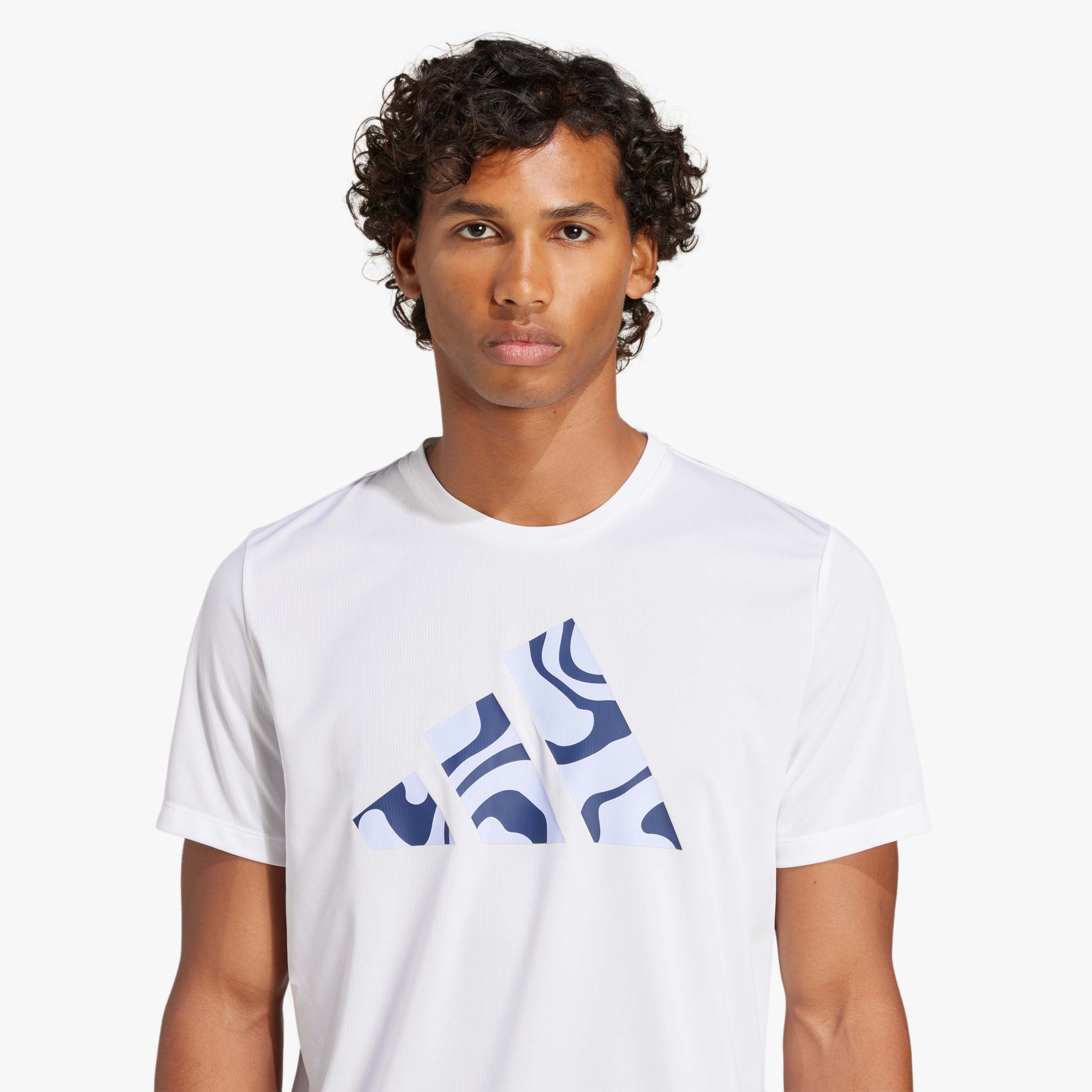 adidas Polera Run It Brand Love, BLANCO, hi-res