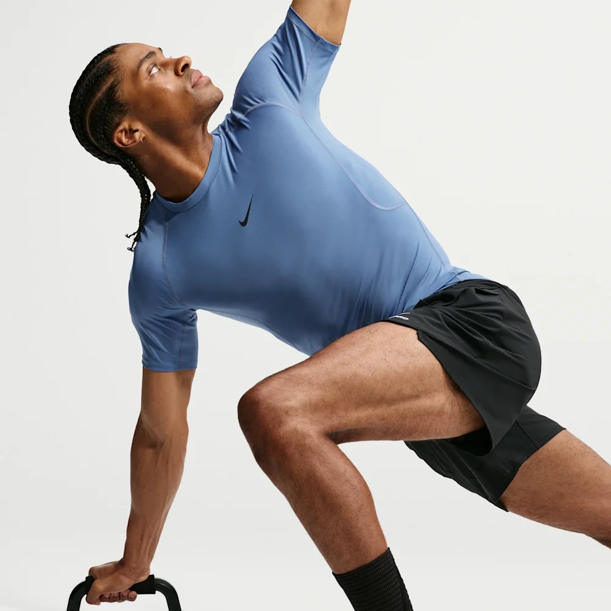 Nike Polera Pro Dri-Fit, AZUL, hi-res
