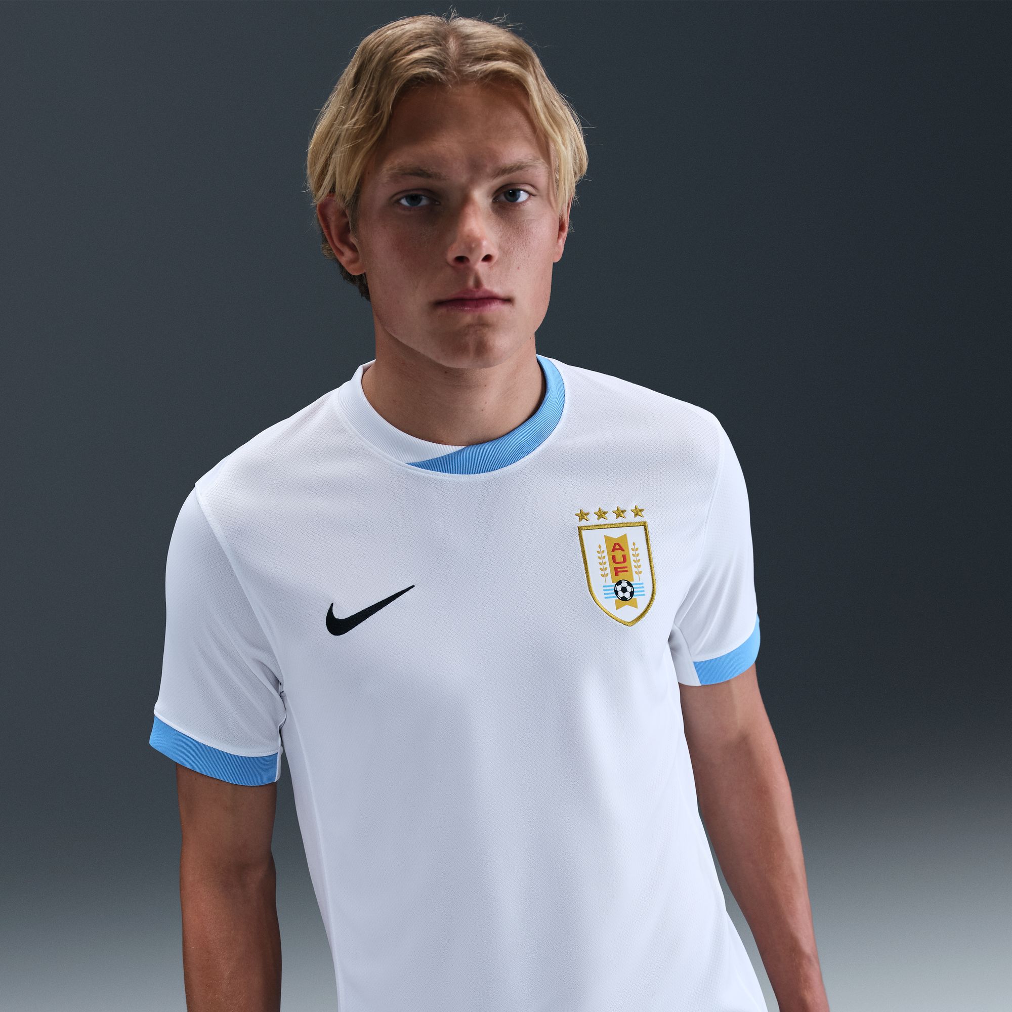 Nike Camiseta Uruguay 2024/25 Visita Stadium, BLANCO, hi-res