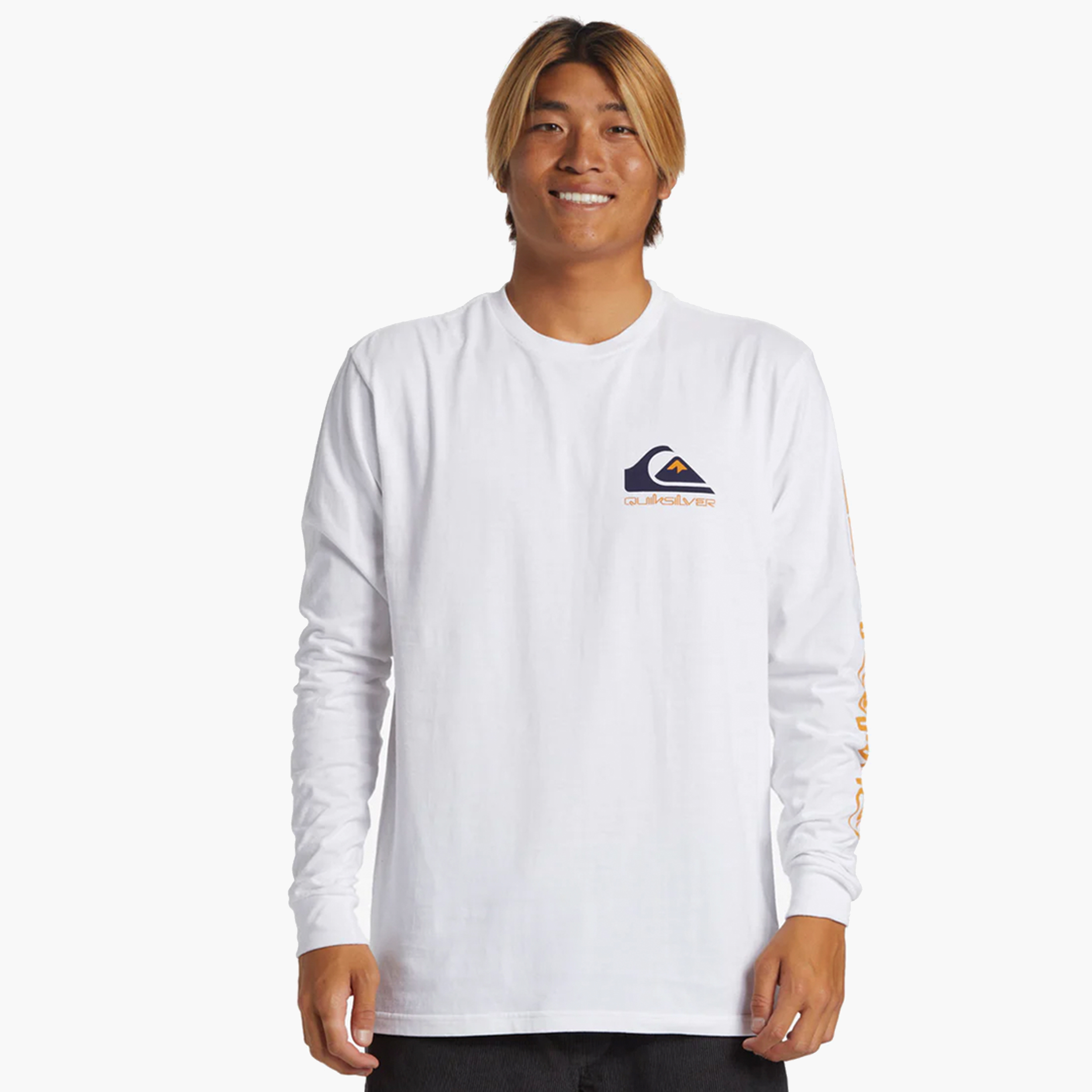 Quiksilver Polera Comp Logo, BLANCO, hi-res