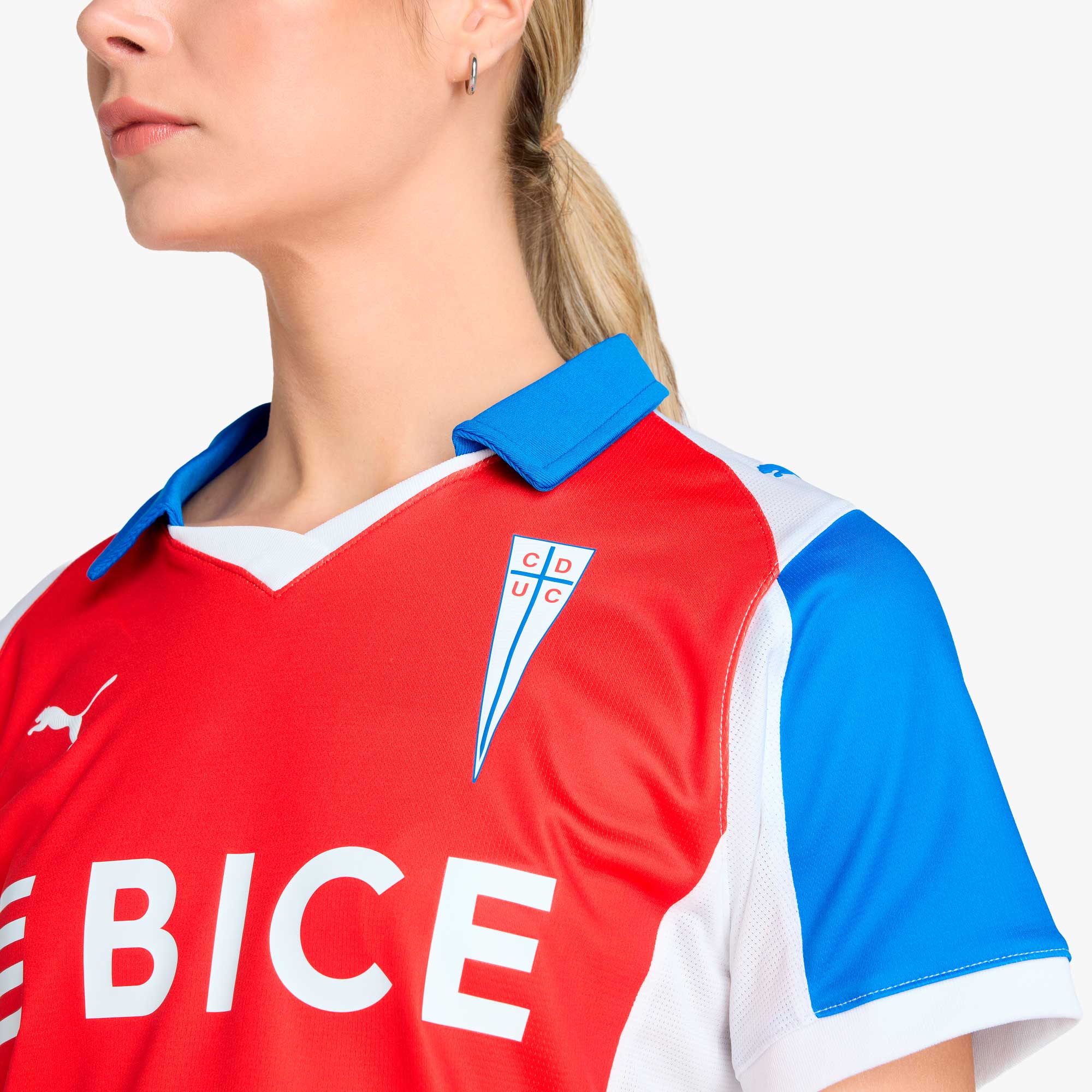 Puma Camiseta Universidad Cat&oacute;lica Visitante Mujer, BLANCO, hi-res