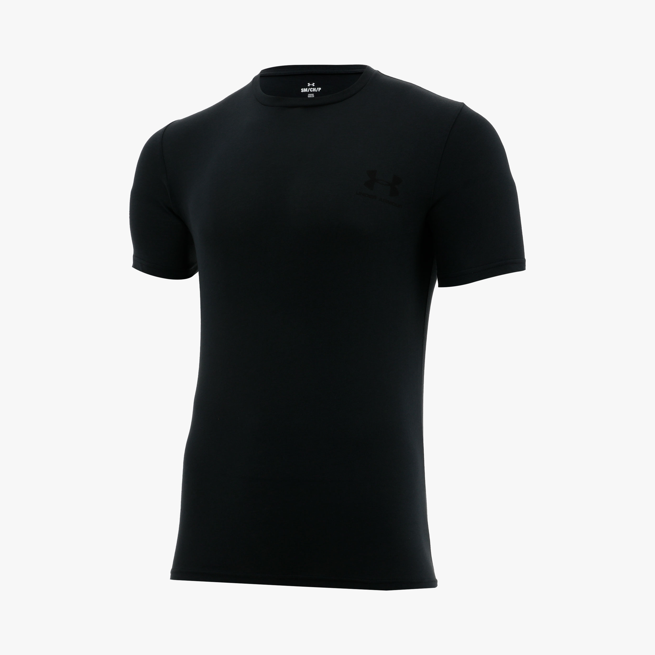 Under Armour Polera Left Chest Logo, NEGRO, hi-res