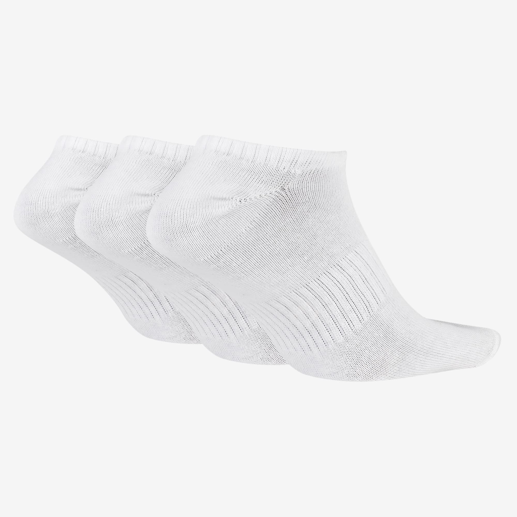 Nike Calcetines Everyday Lightweight Invisibles 3 Pares, BLANCO, hi-res