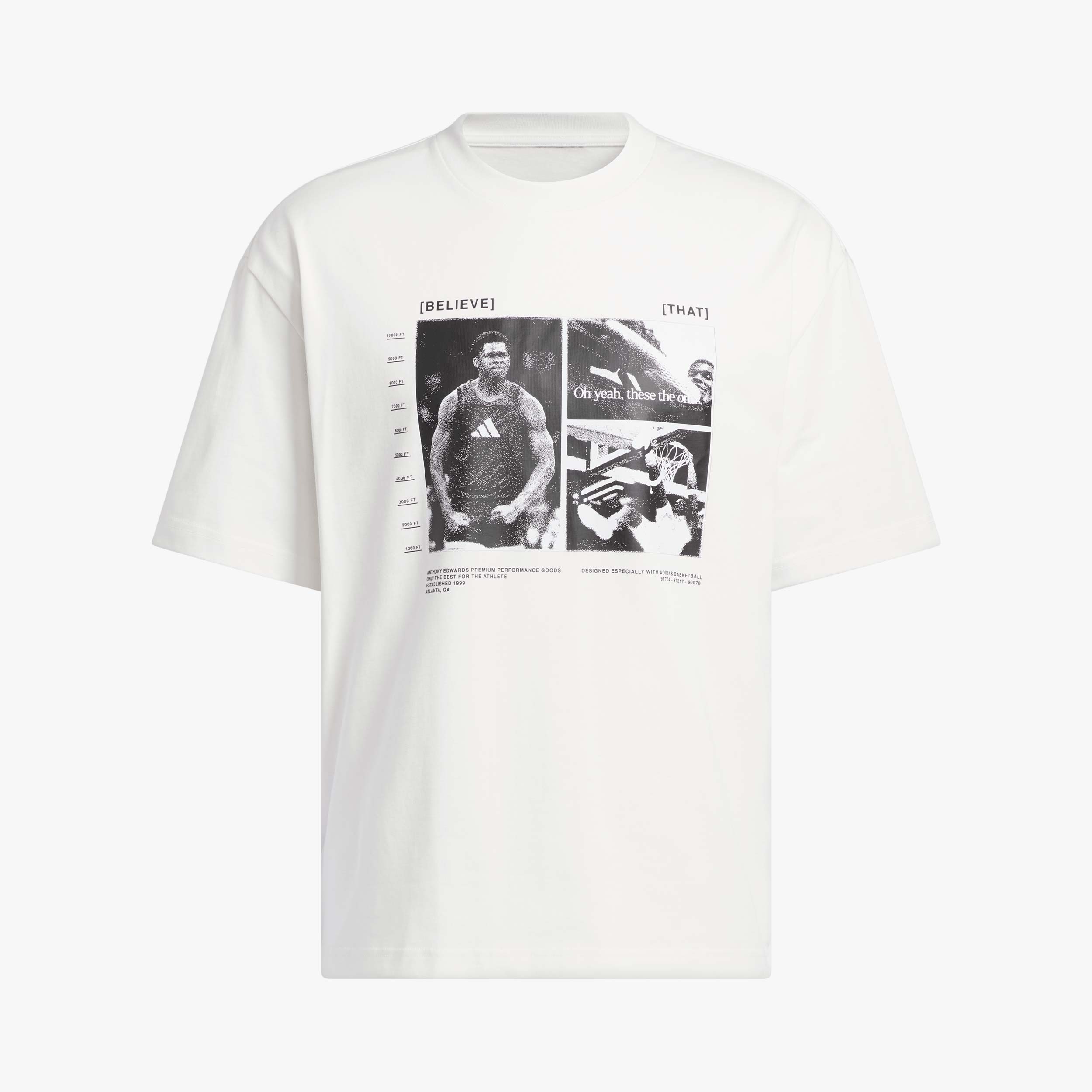 adidas Polera Anthony Edwards, BLANCO, hi-res