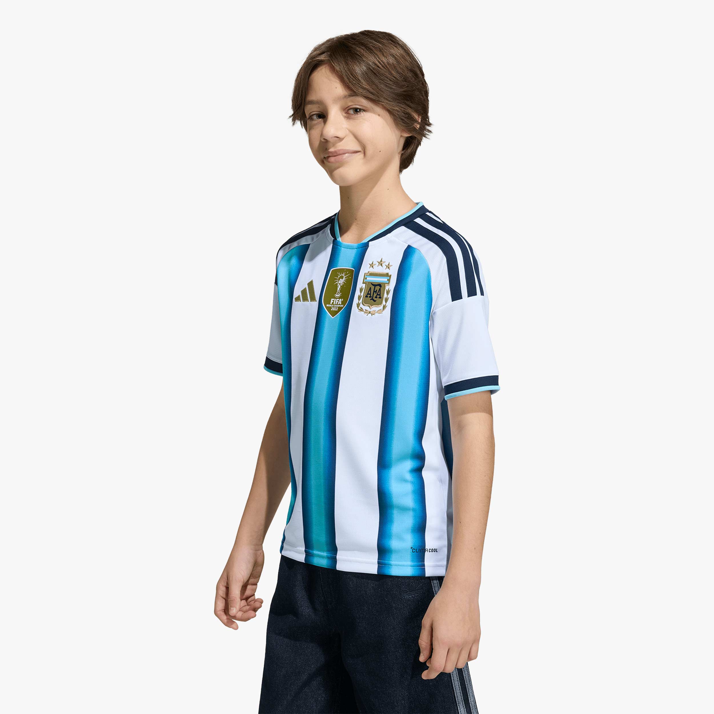 adidas Camiseta Local Messi Selecci&oacute;n Argentina 26 Ni&ntilde;os, BLANCO, hi-res
