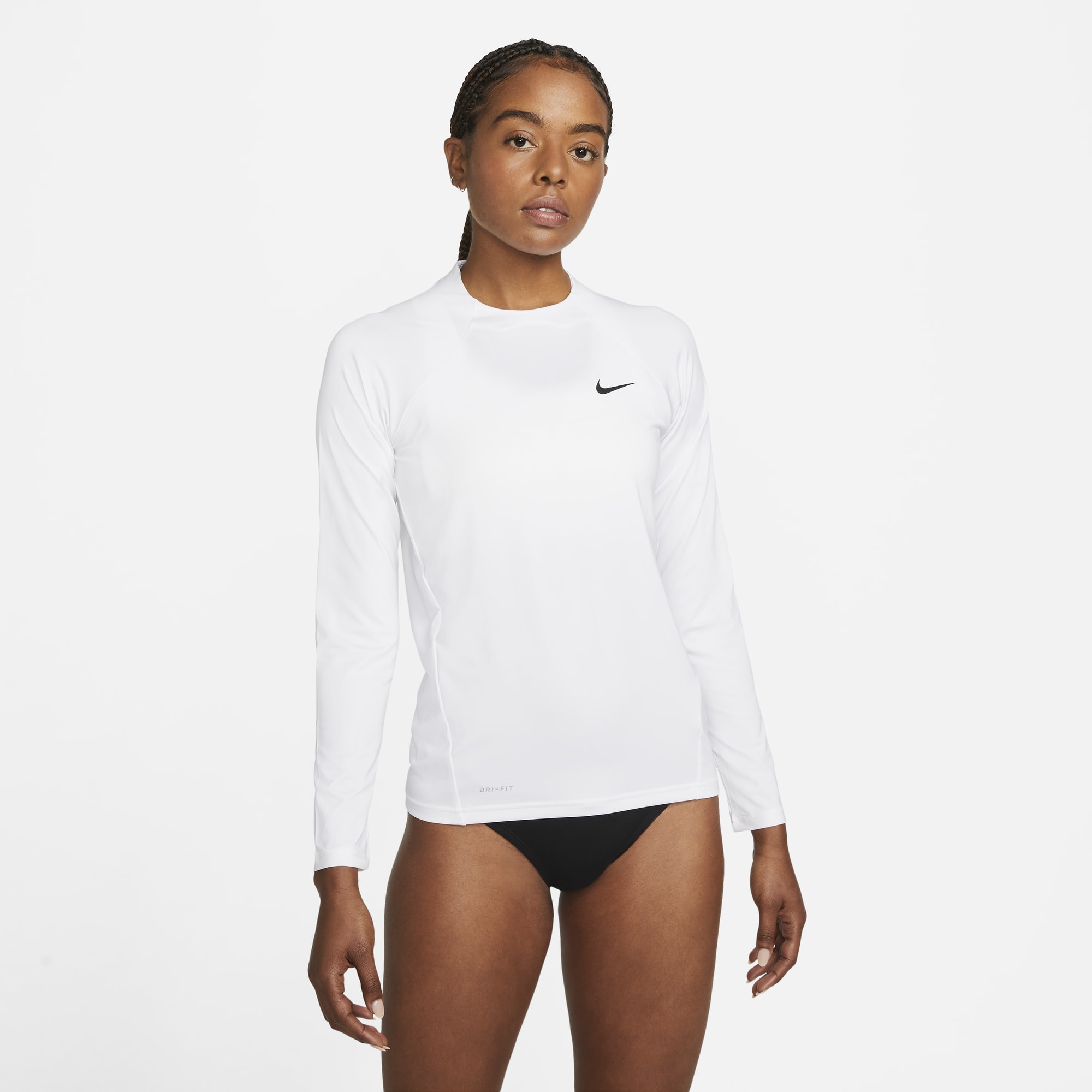 Nike Polera Essential Swim Hydroguard, BLANCO, hi-res