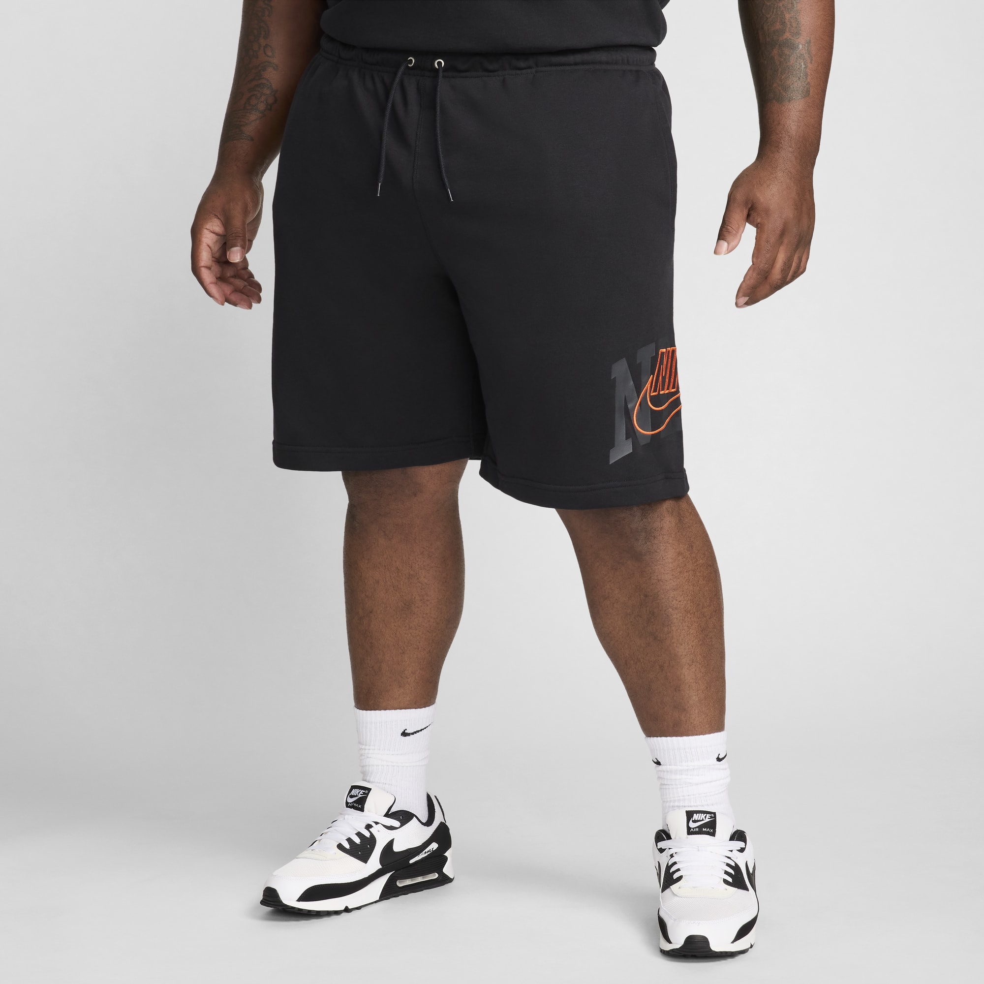 Nike Shorts de French Terry Club, NEGRO, hi-res