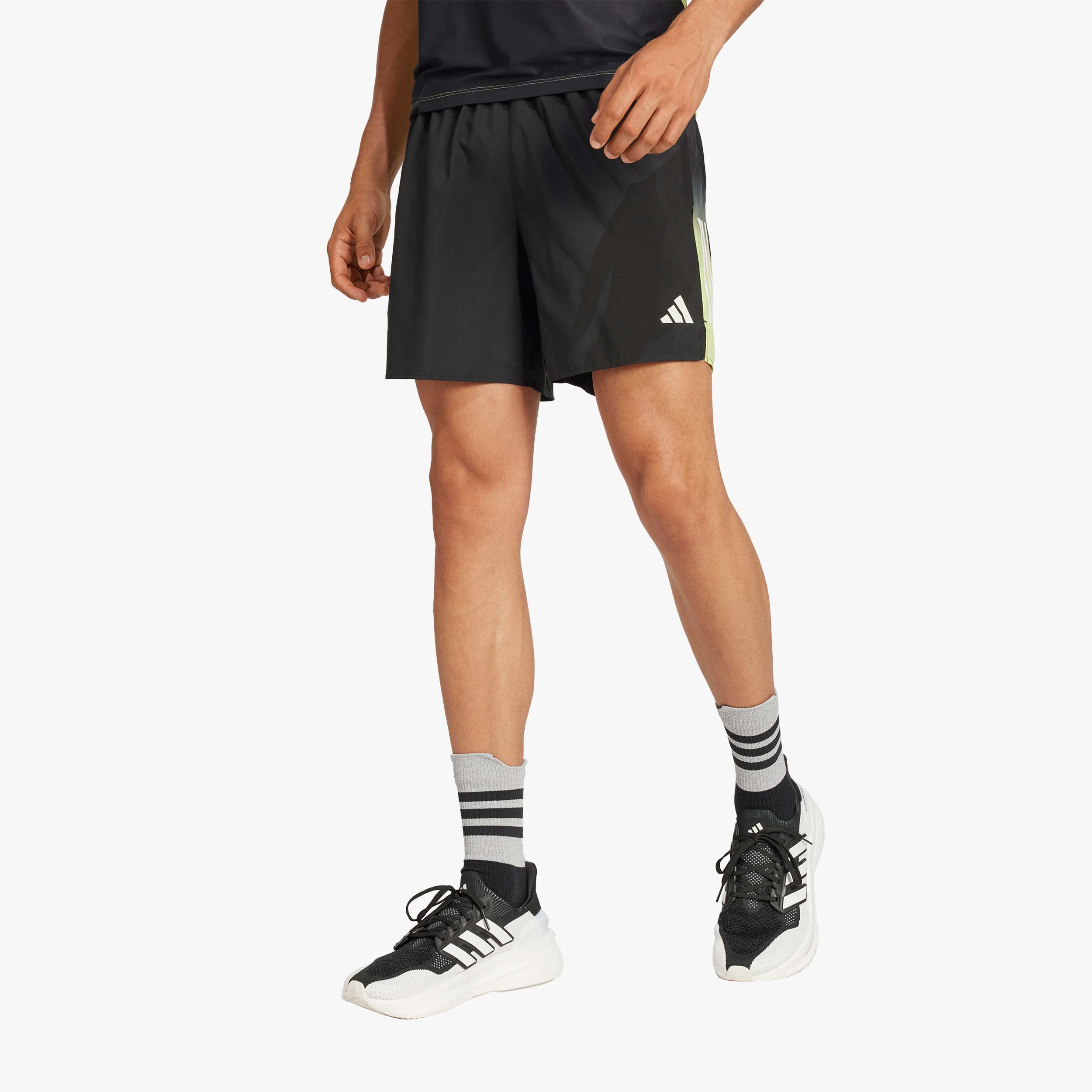 adidas Shorts Own the Run CLIMACOOL Colorblock, NEGRO, hi-res