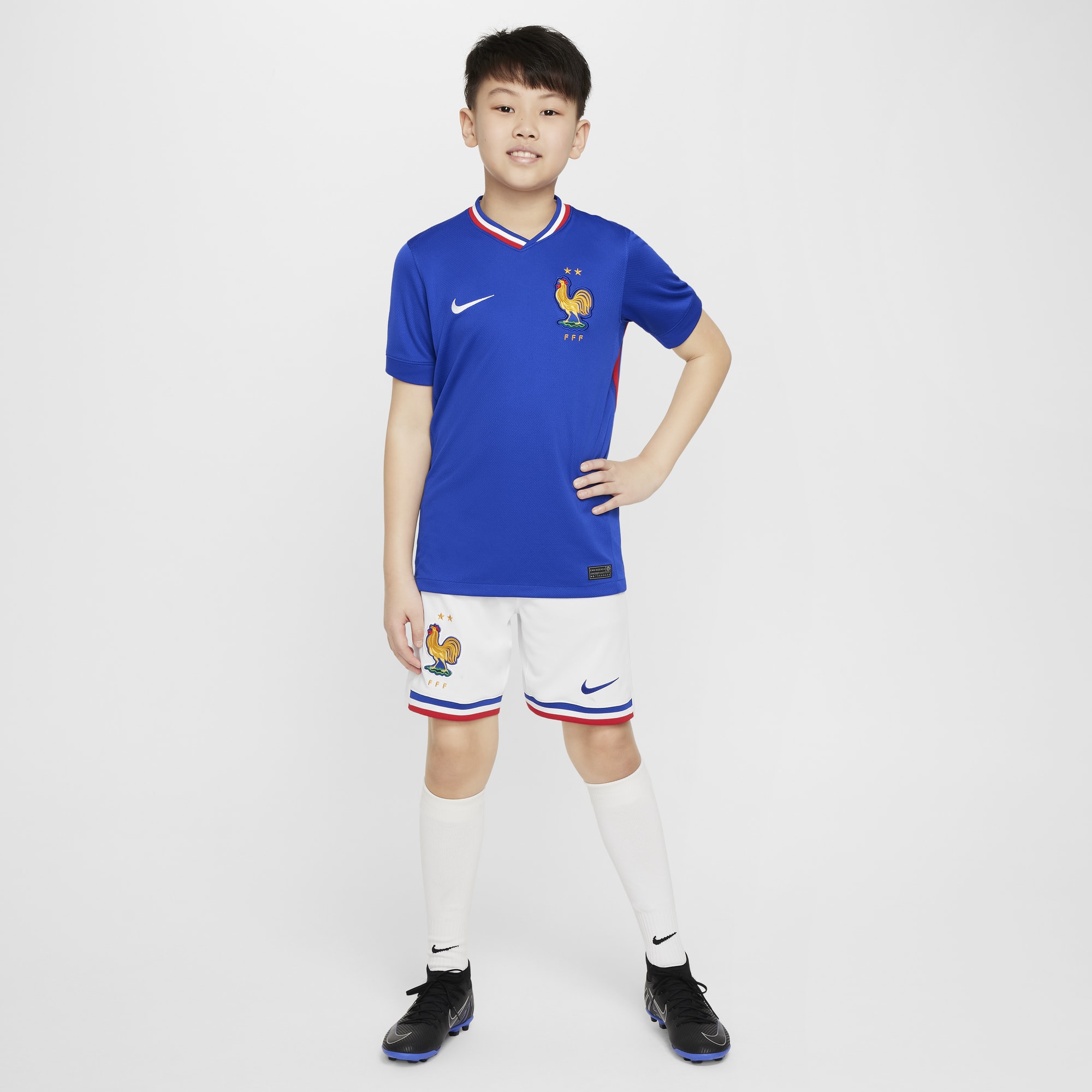 Nike Camiseta Francia Stadium Local 24/25 Ni&ntilde;o, AZUL, hi-res