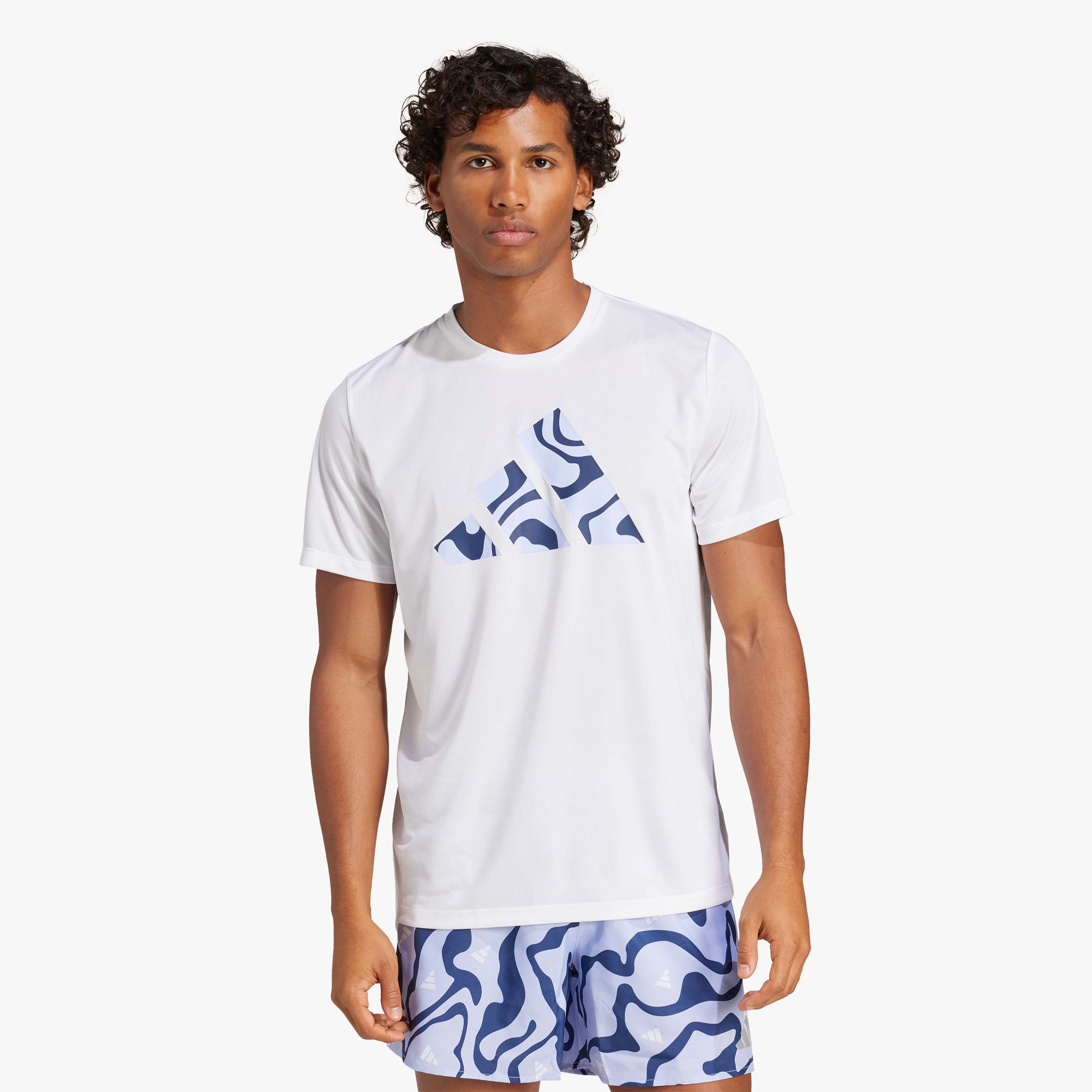 adidas Polera Run It Brand Love, BLANCO, hi-res
