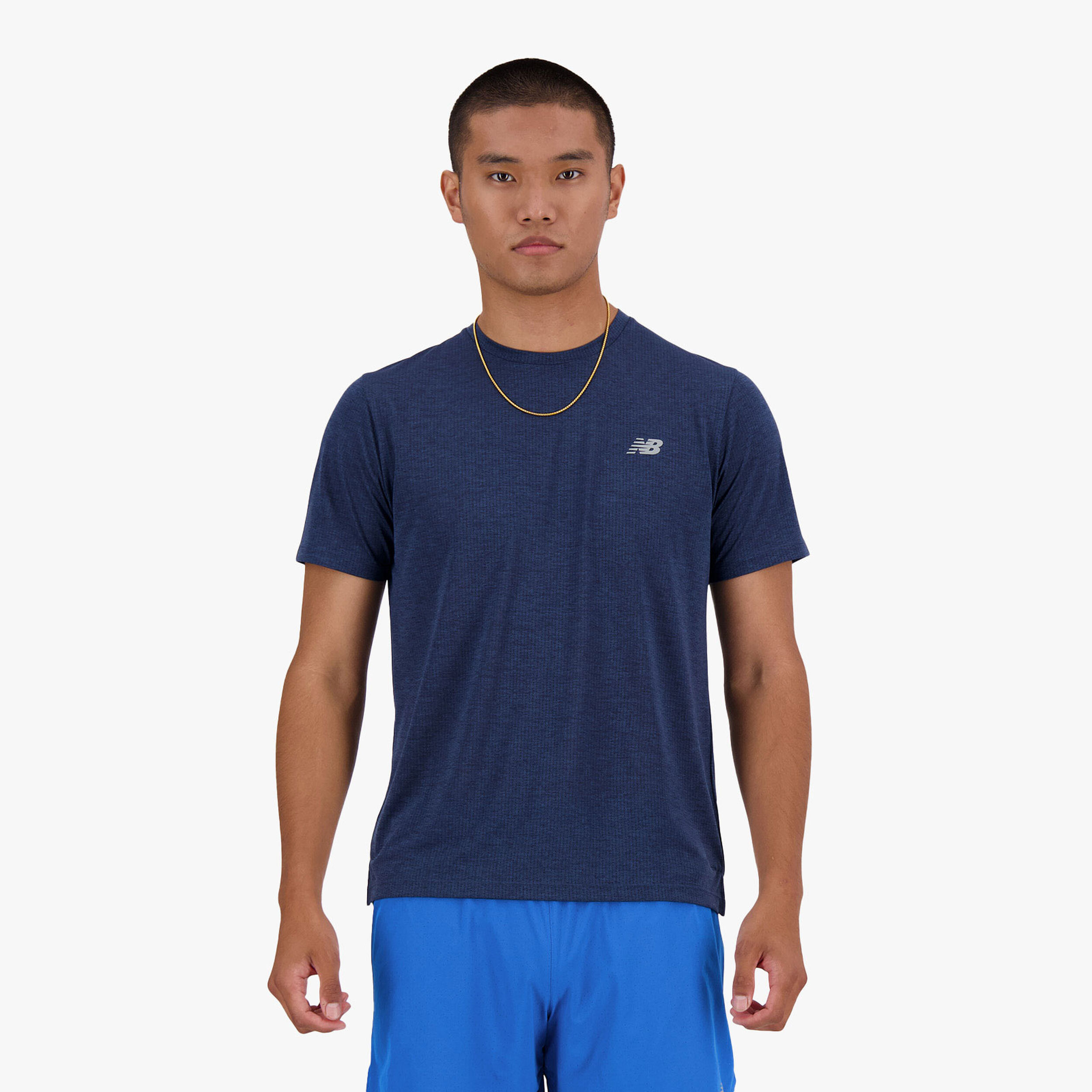New Balance Polera Athletics, AZUL, hi-res