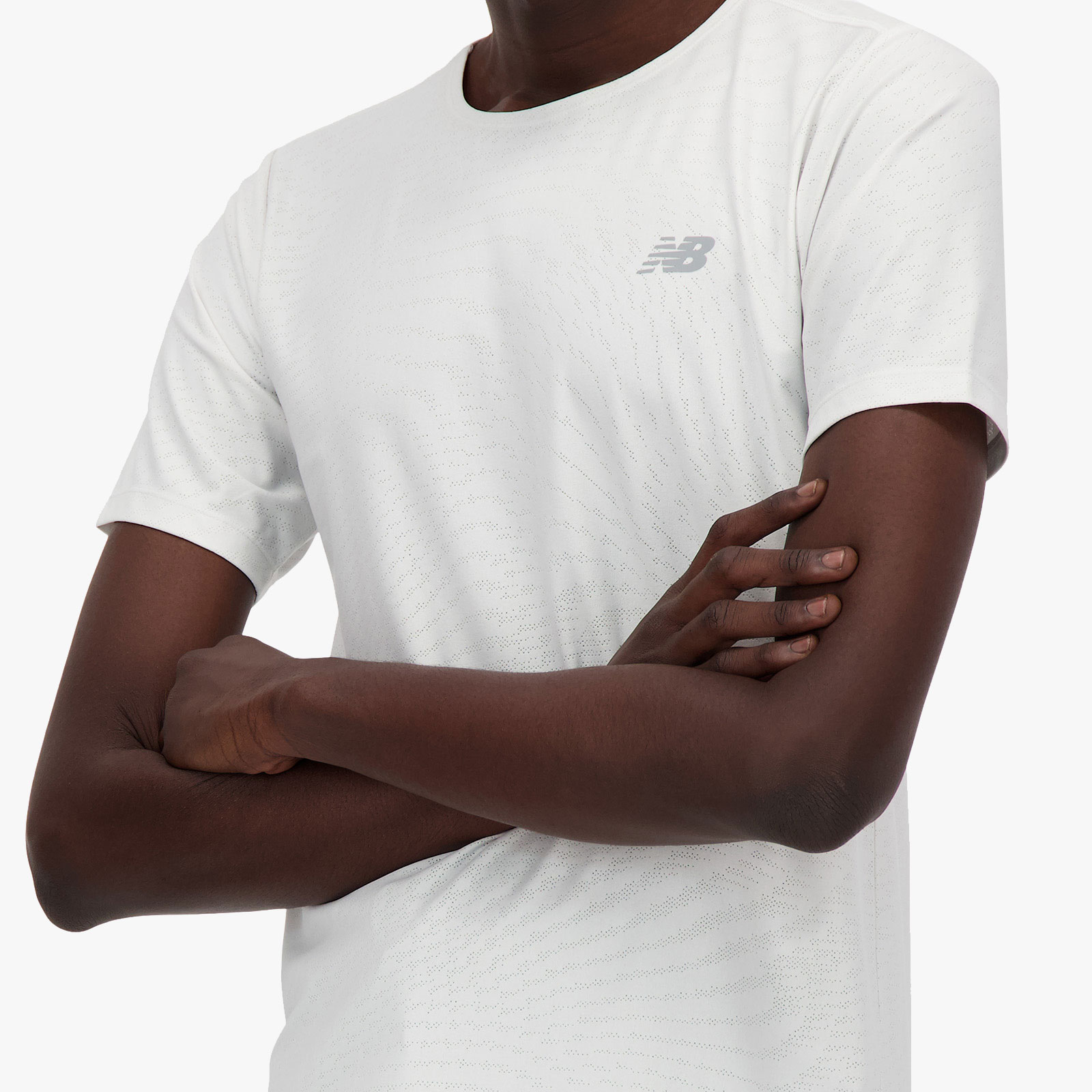 New Balance Polera Athletics Jacquard, GRIS, hi-res
