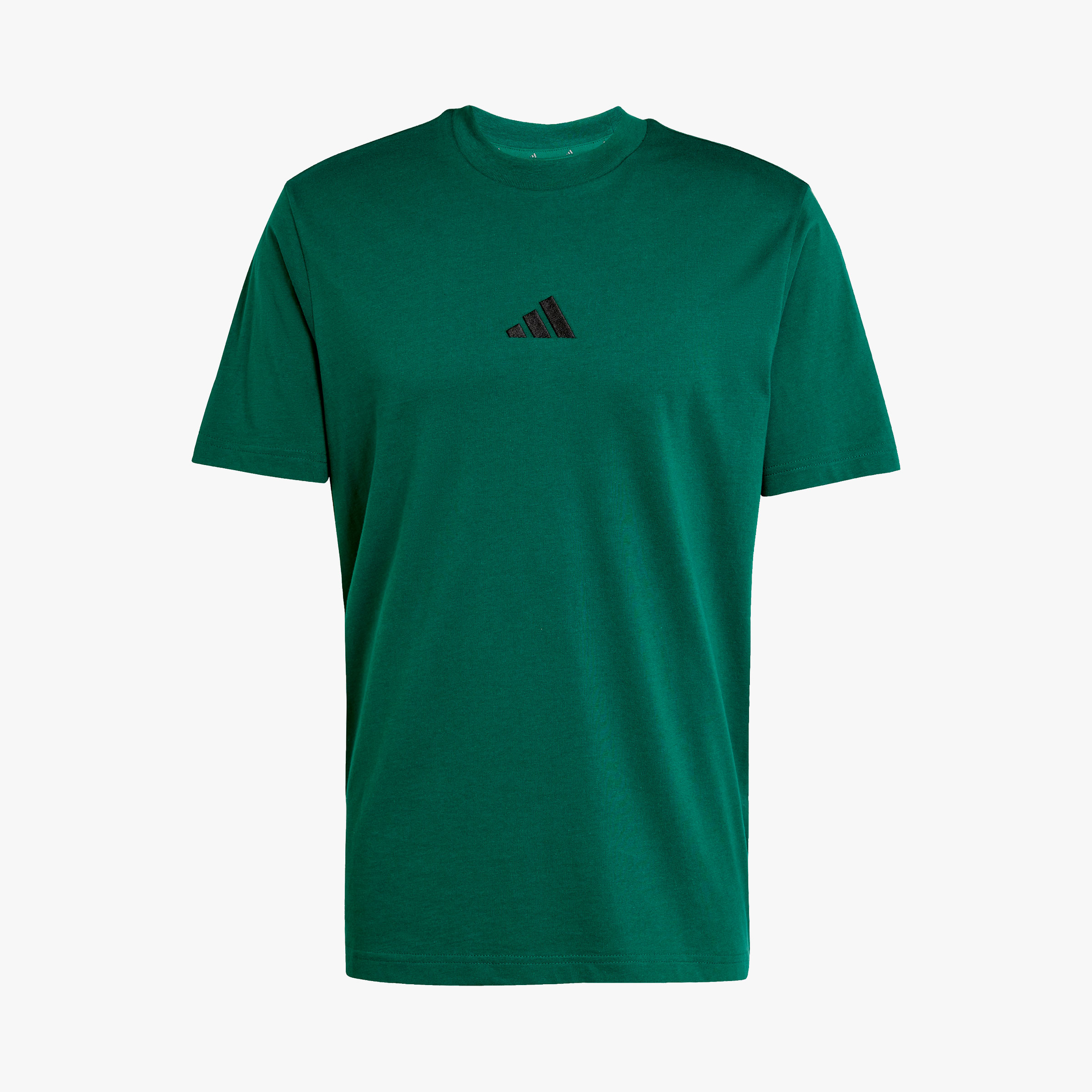 adidas Polera Essentials Logo Peque&ntilde;o Tejido Jersey, VERDE, hi-res