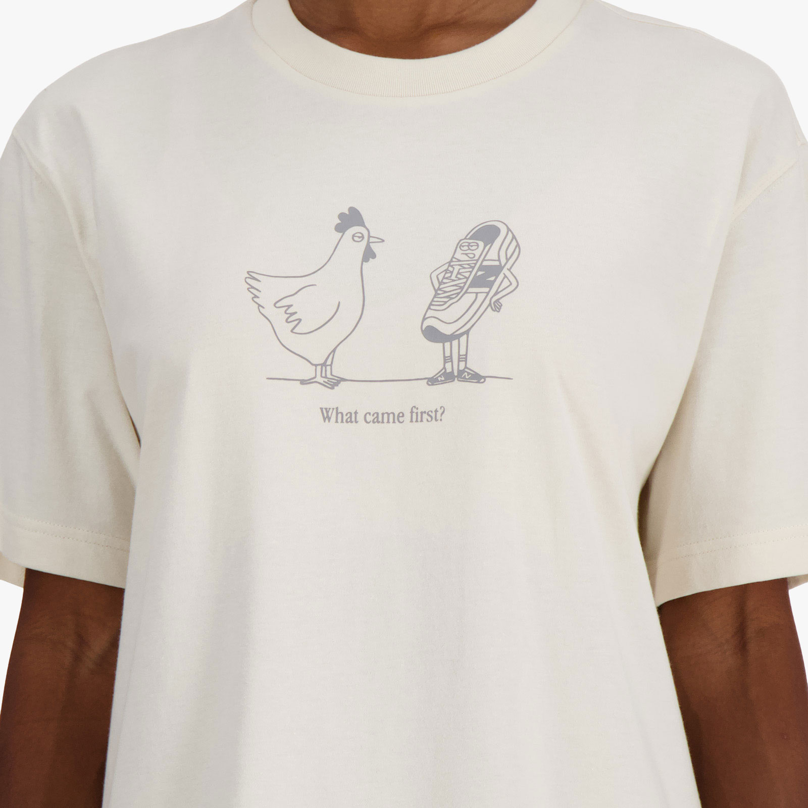 New Balance Polera Chicken Or Shoe, BLANCO, hi-res