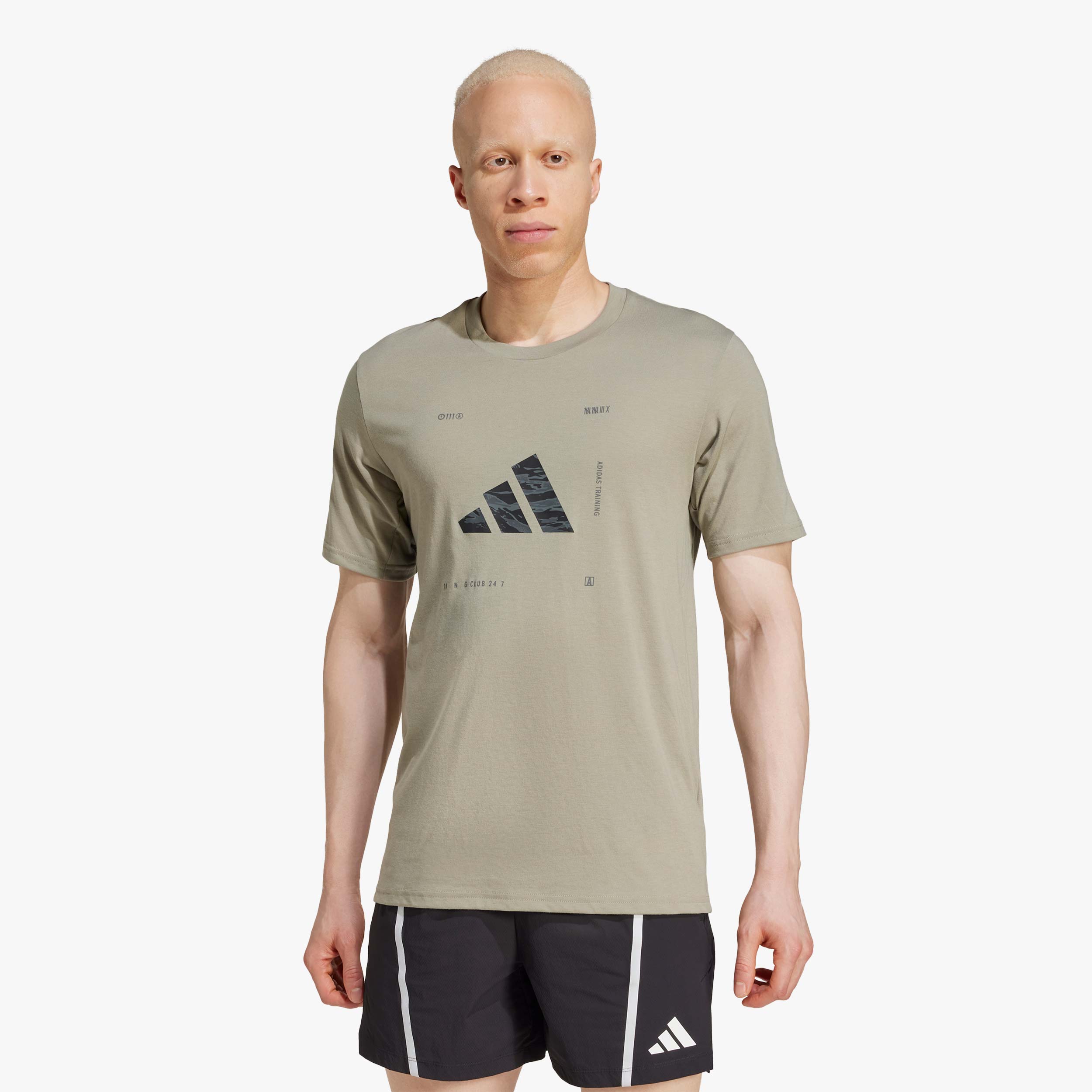 adidas Polera Climacool Training Camo Logo Graphic, GRIS, hi-res