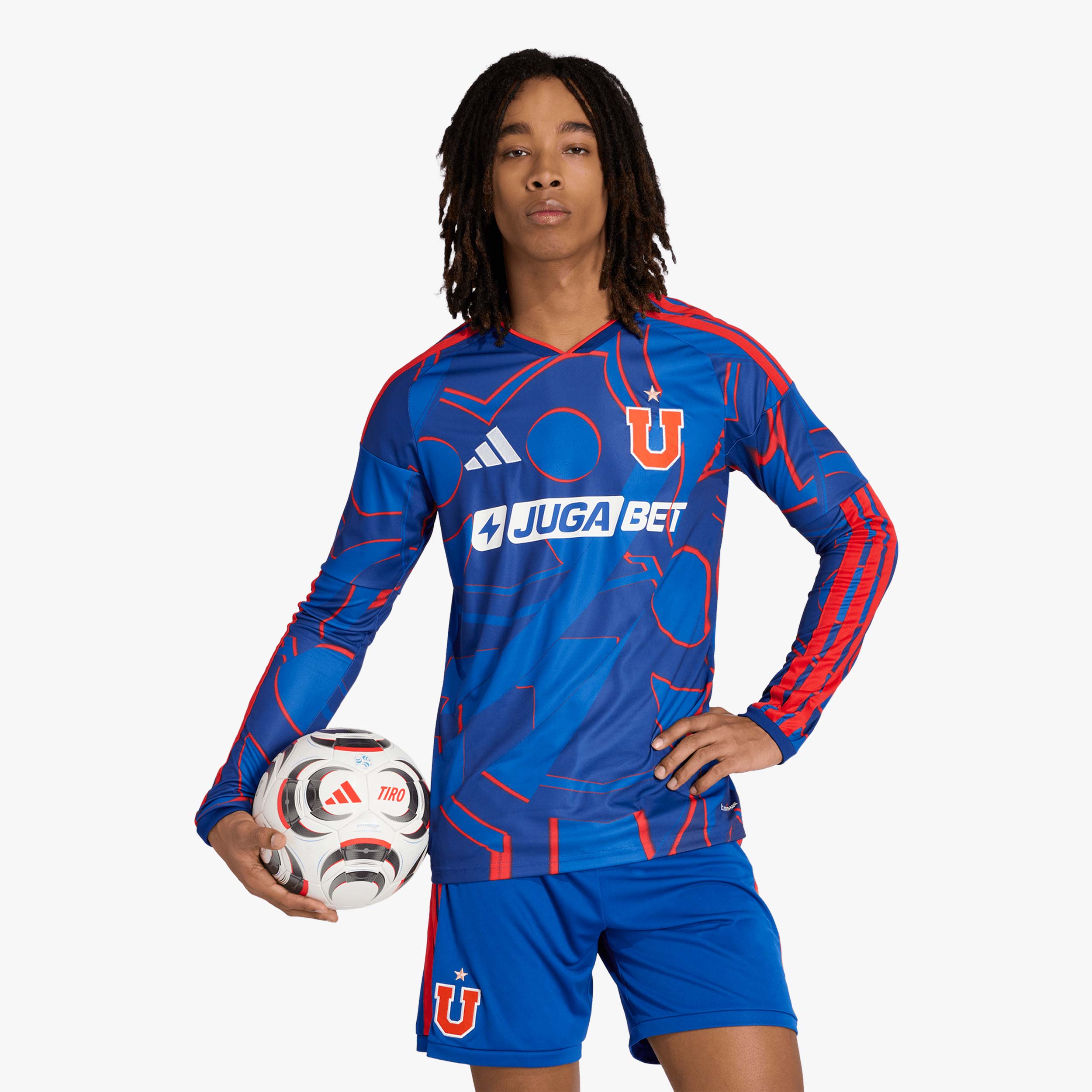 adidas Camiseta manga larga U de Chile Local 2026, AZUL, hi-res