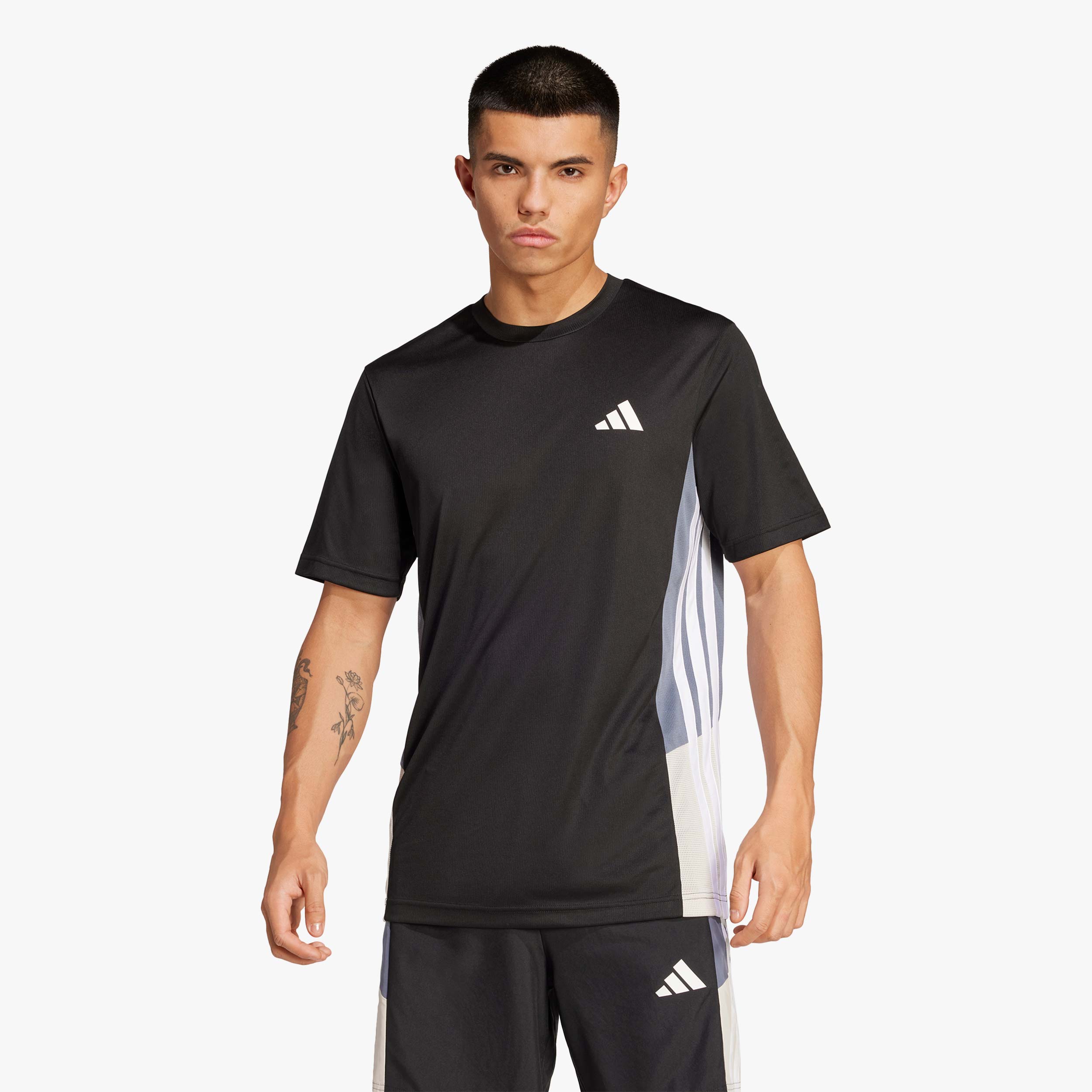 adidas Polera Train Essentials Seasonal Colorblock, NEGRO, hi-res