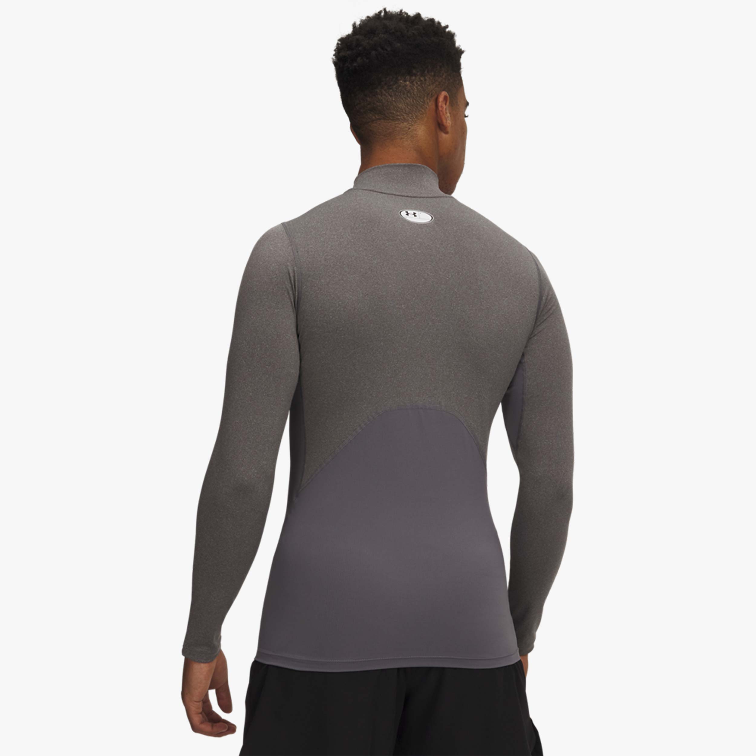 Under Armour Polera HeatGear Mock, GRIS, hi-res