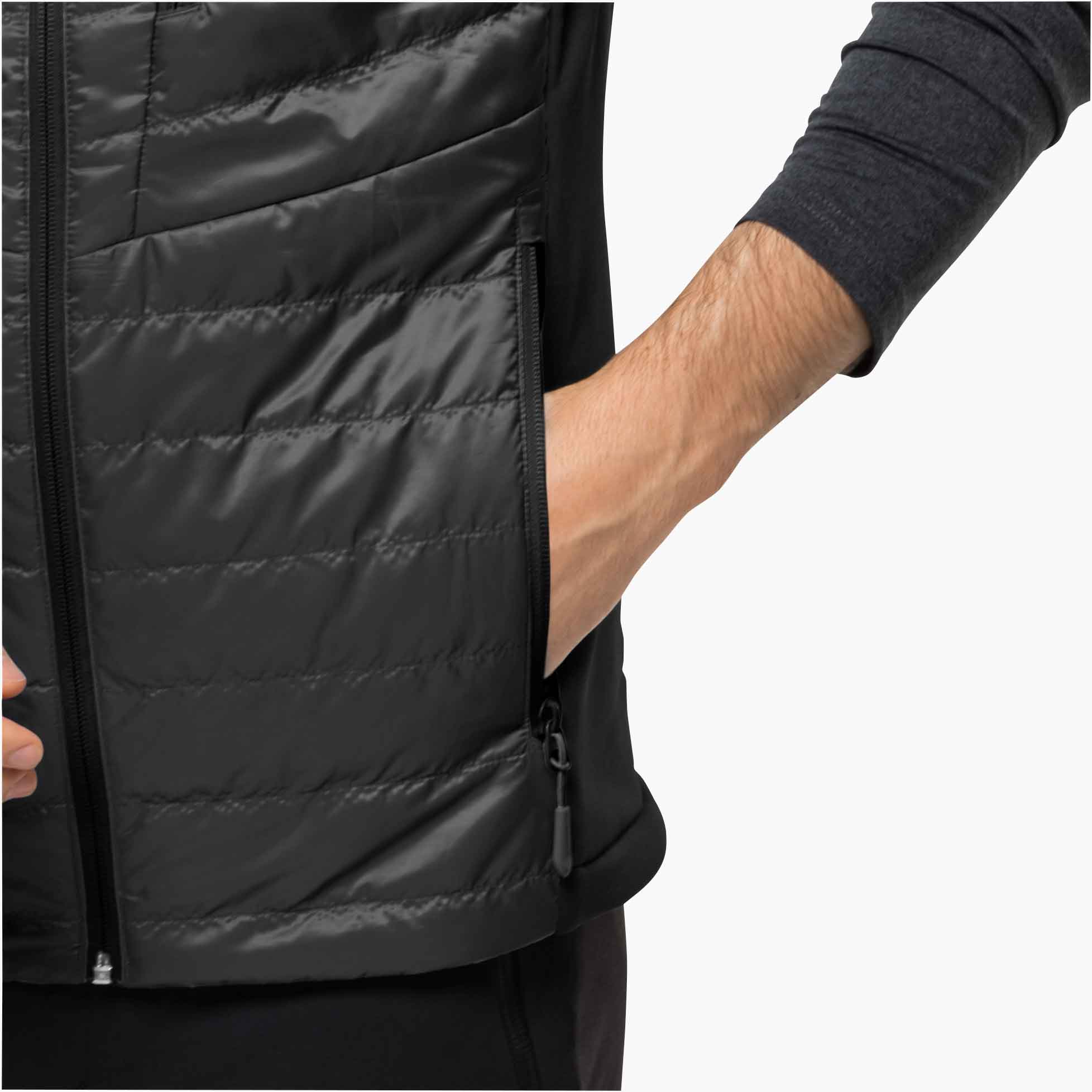 Jack Wolfskin Chaqueta sin mangas Routeburn, NEGRO, hi-res