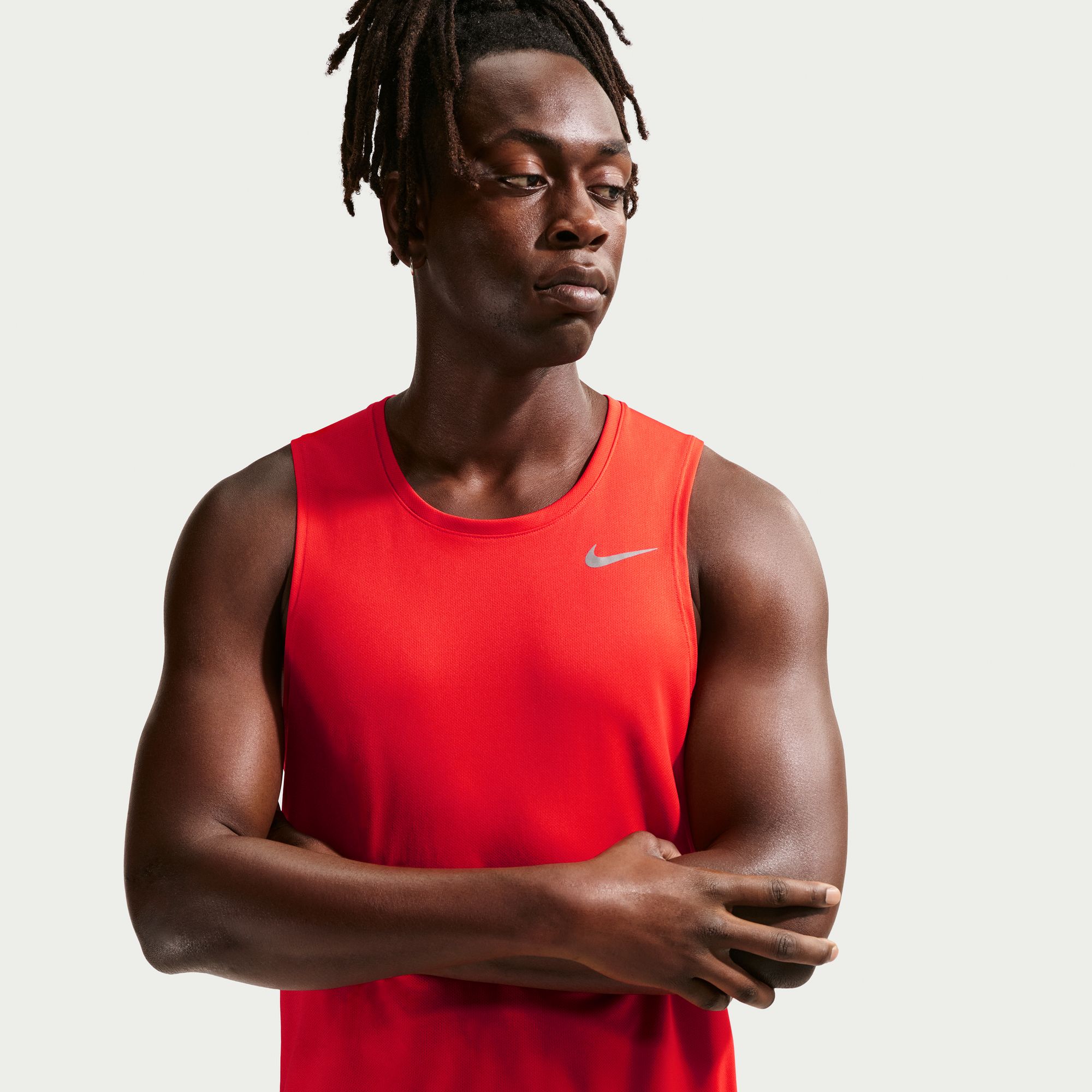 Nike Polera Miler, ROJO, hi-res