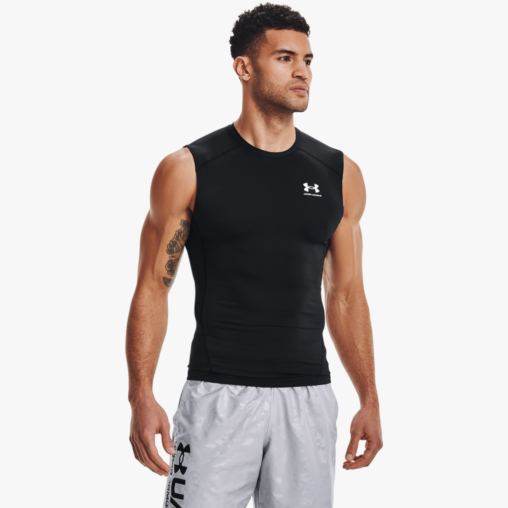 Under Armour Polera HeatGear, NEGRO, hi-res