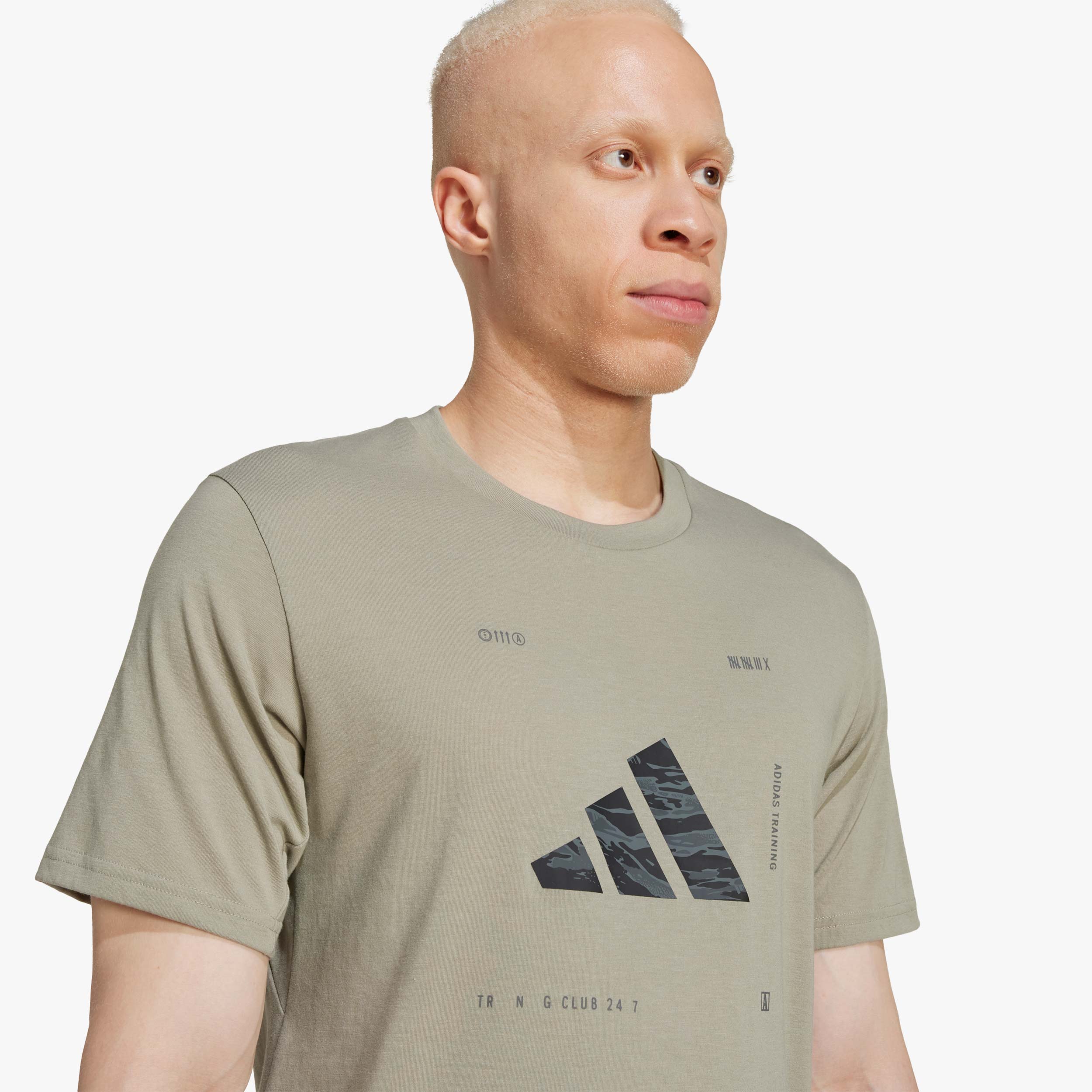 adidas Polera Climacool Training Camo Logo Graphic, GRIS, hi-res