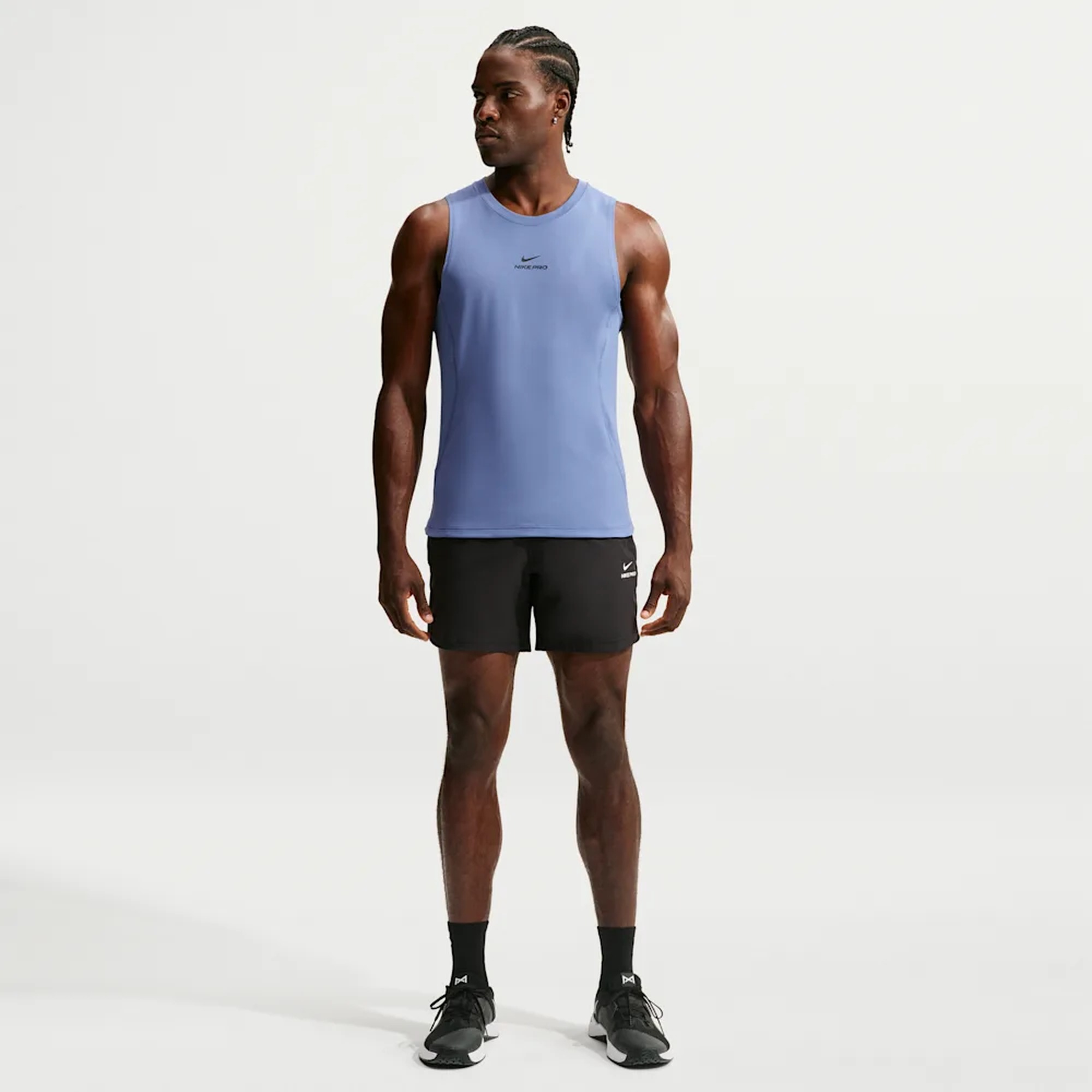 Nike Polera Pro Dri-FIT, AZUL, hi-res