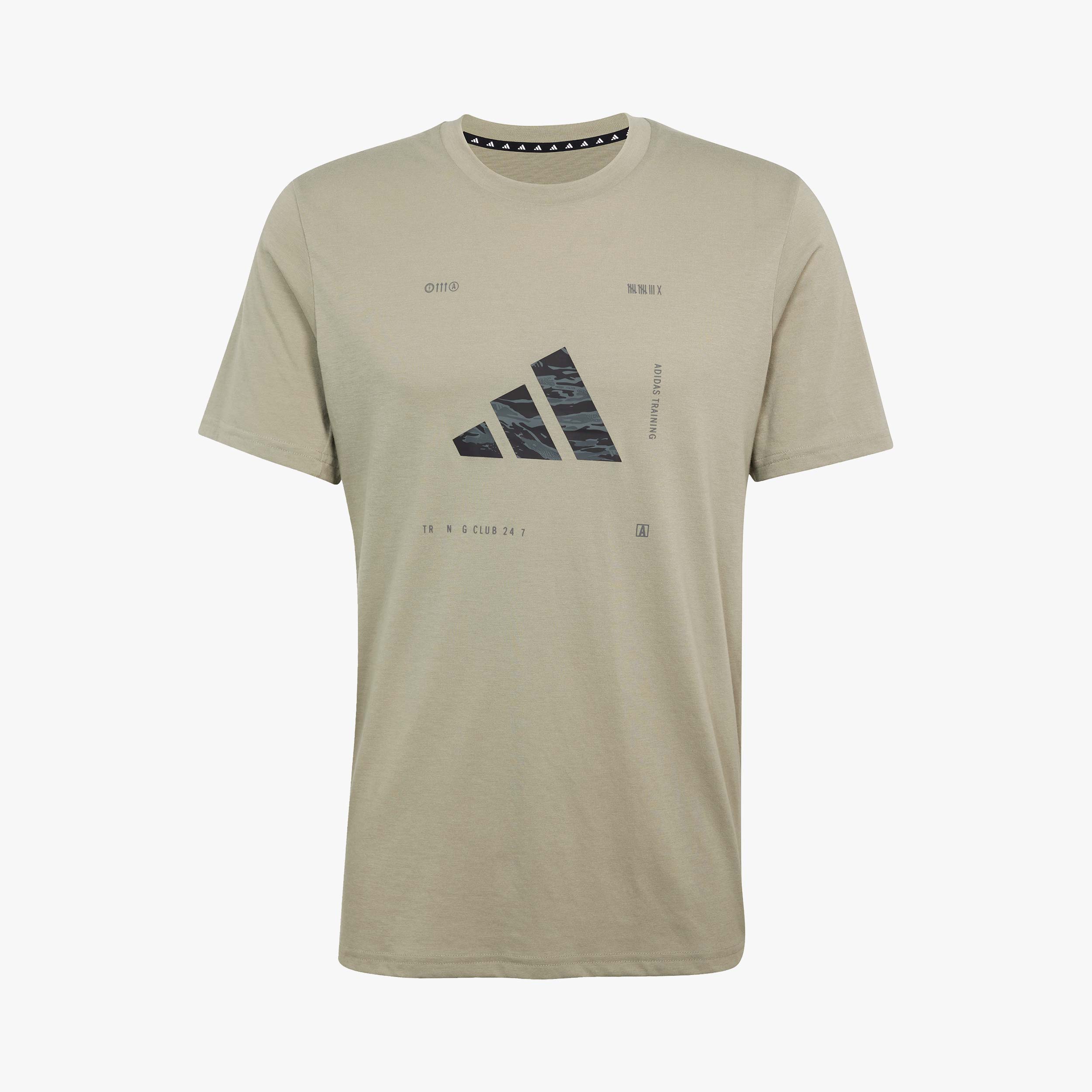 adidas Polera Climacool Training Camo Logo Graphic, GRIS, hi-res