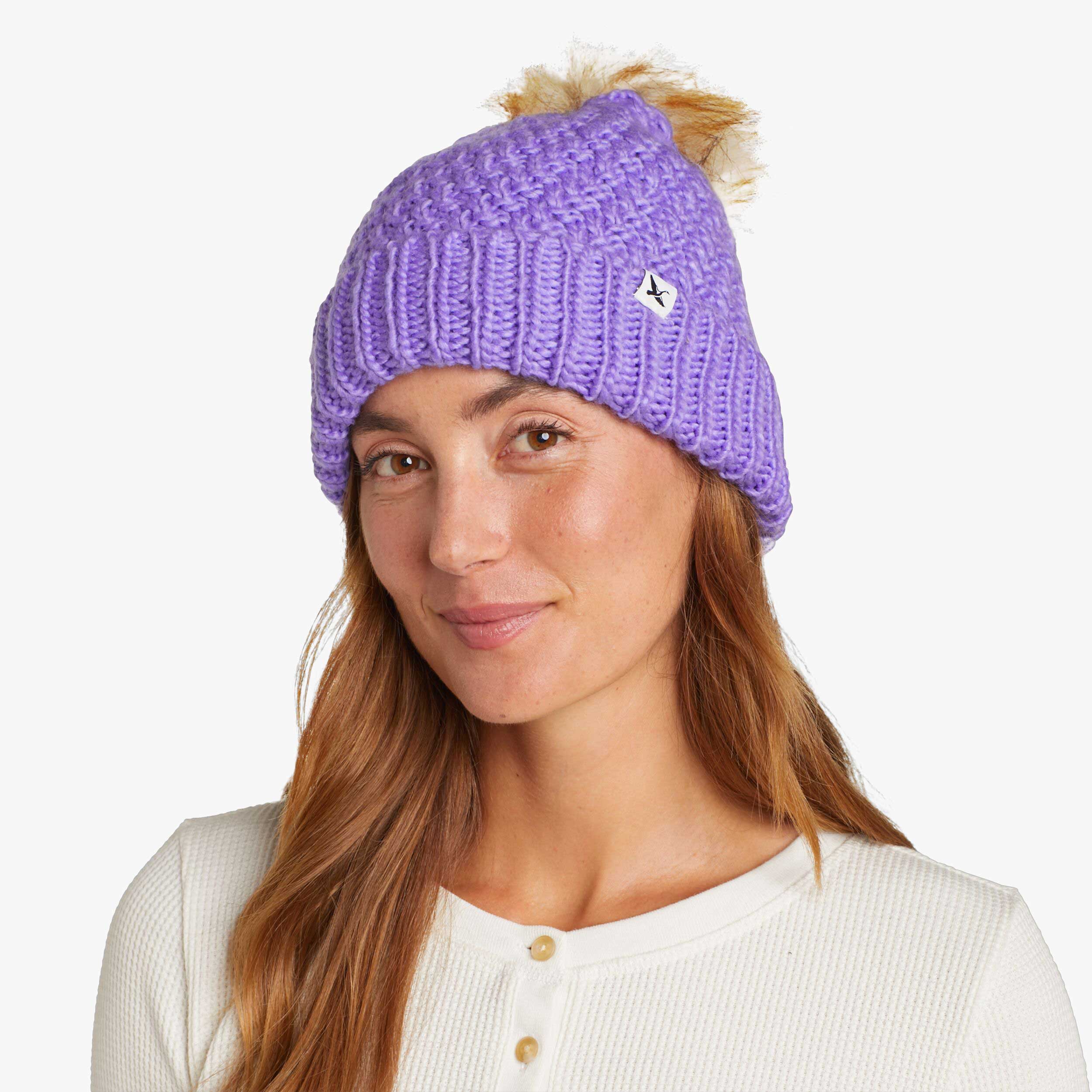 Eddie Bauer Cabin Faux Fur Pom Beanie, SURTIDO, hi-res