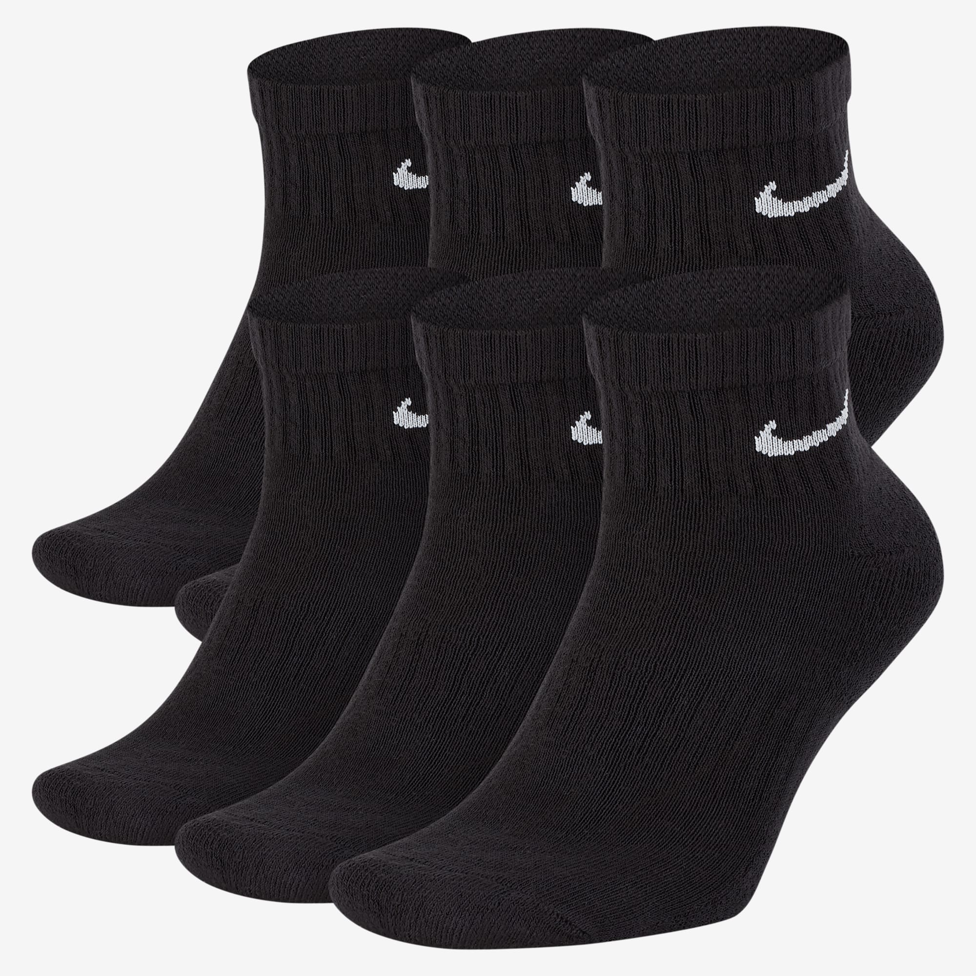 Nike Calcetines Everyday Cushioned Tobilleras 6 Pares, NEGRO, hi-res
