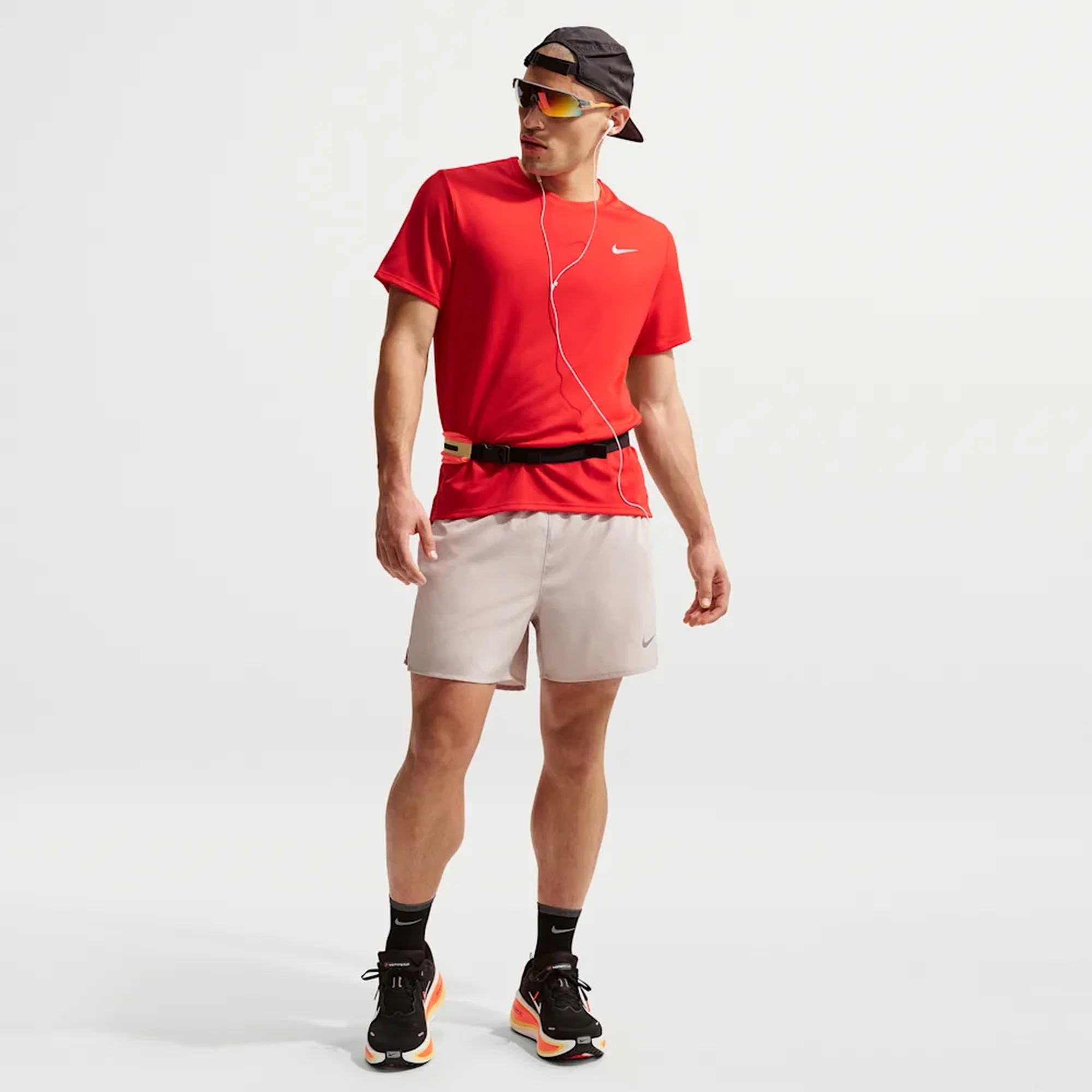 Nike Polera Miler, ROJO, hi-res