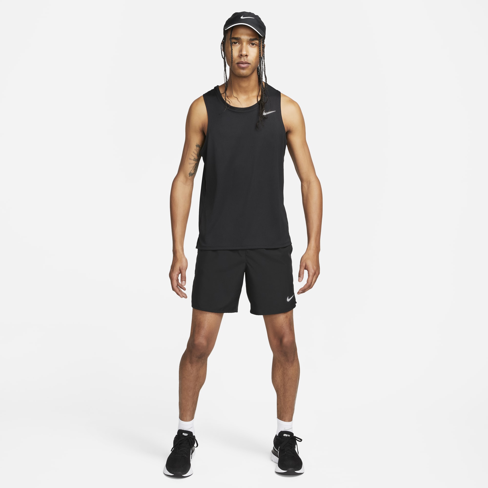 Nike Polera Miler, NEGRO, hi-res