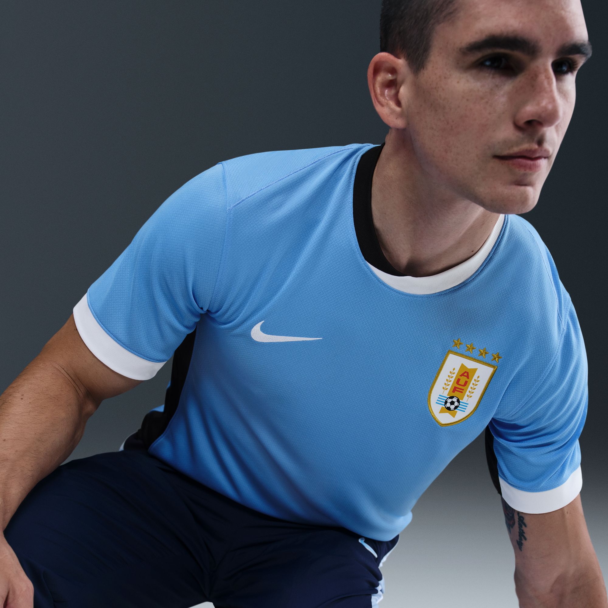Nike Camiseta Local Uruguay 2024/25 Stadium, AZUL, hi-res