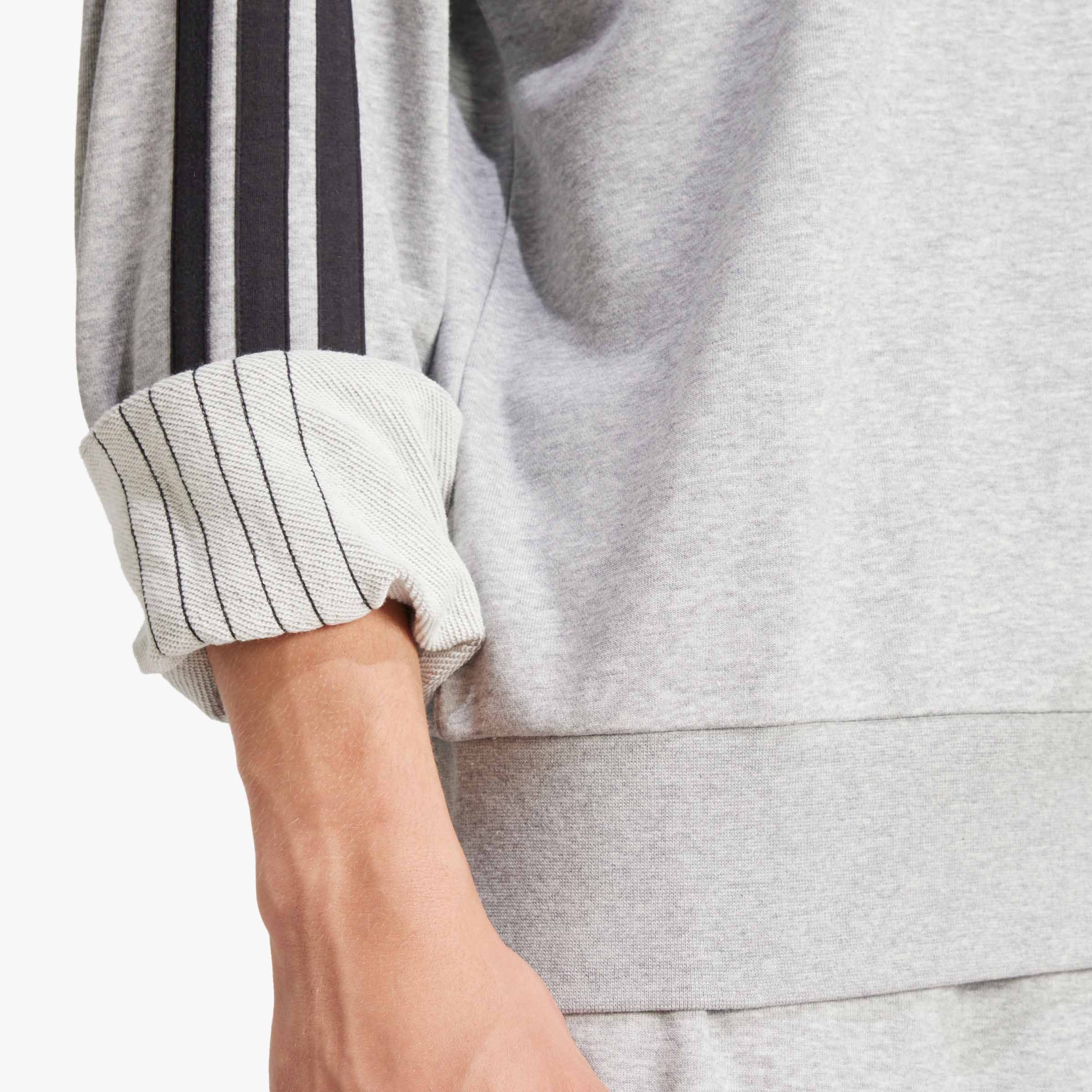 adidas Poler&oacute;n Essentials 3 Tiras Felpa Francesa, GRIS, hi-res