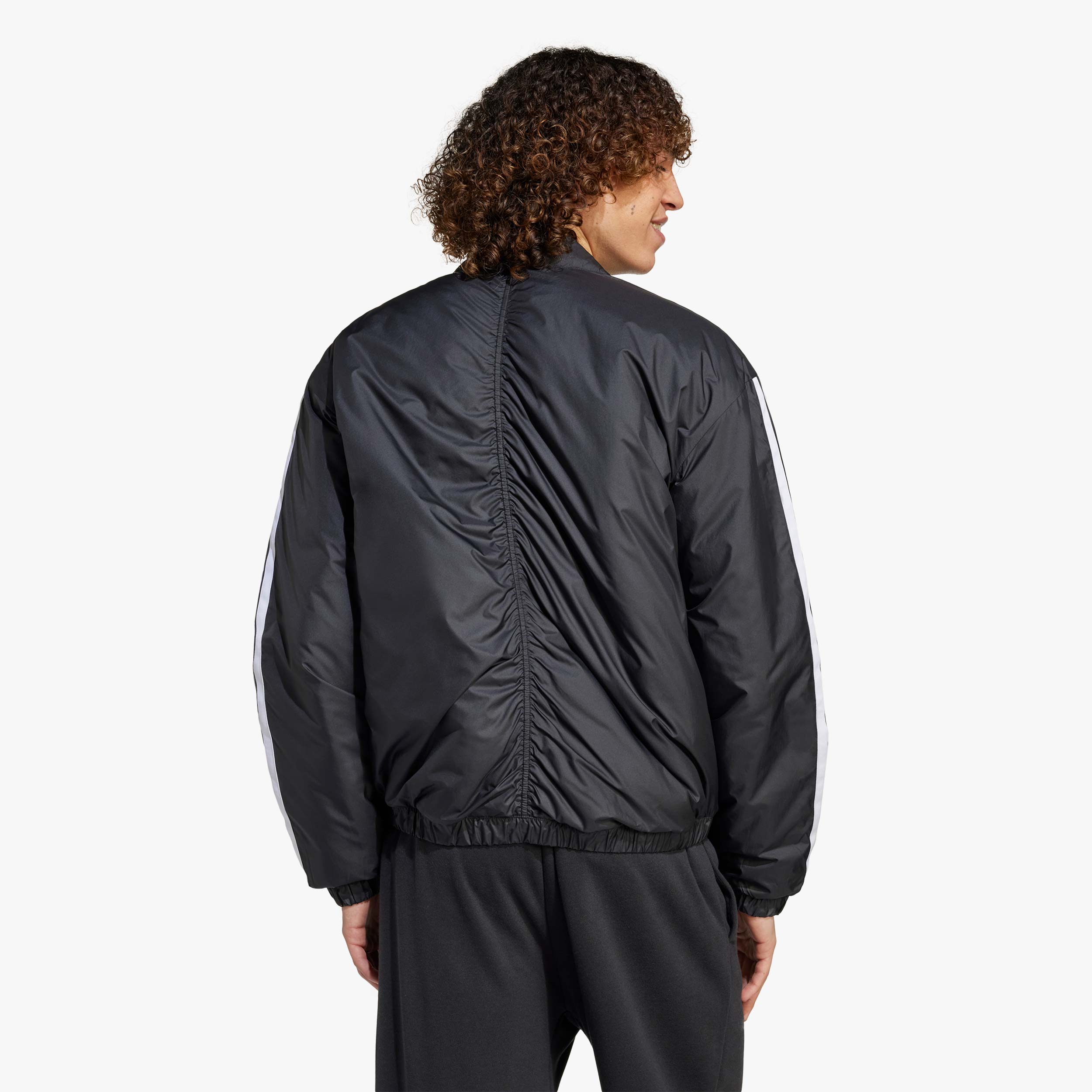 adidas Chaqueta B&oacute;mber T&eacute;rmica Essentials 3 Tiras, NEGRO, hi-res
