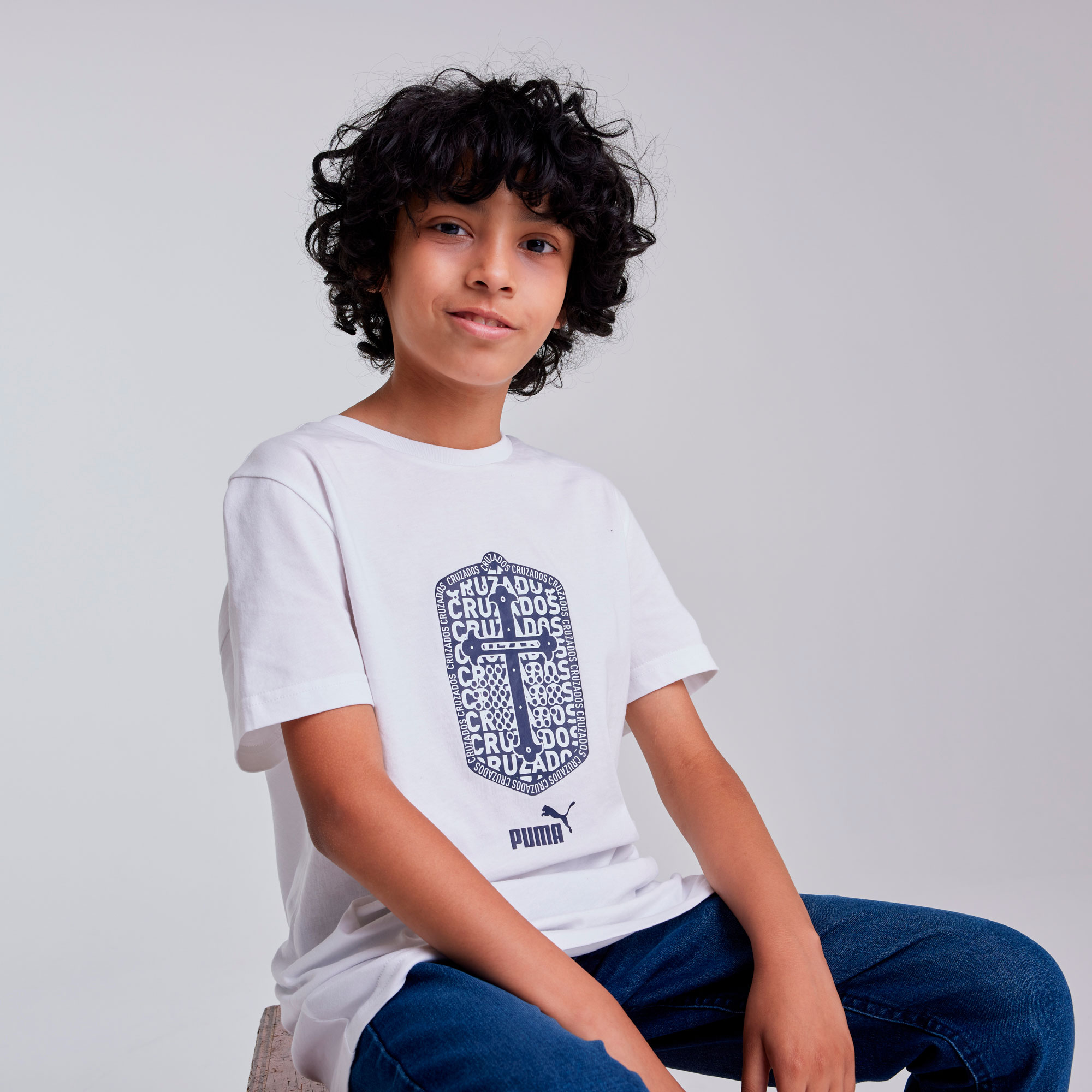 Puma Polera Universidad Cat&oacute;lica ftblCulture Juvenil, BLANCO, hi-res