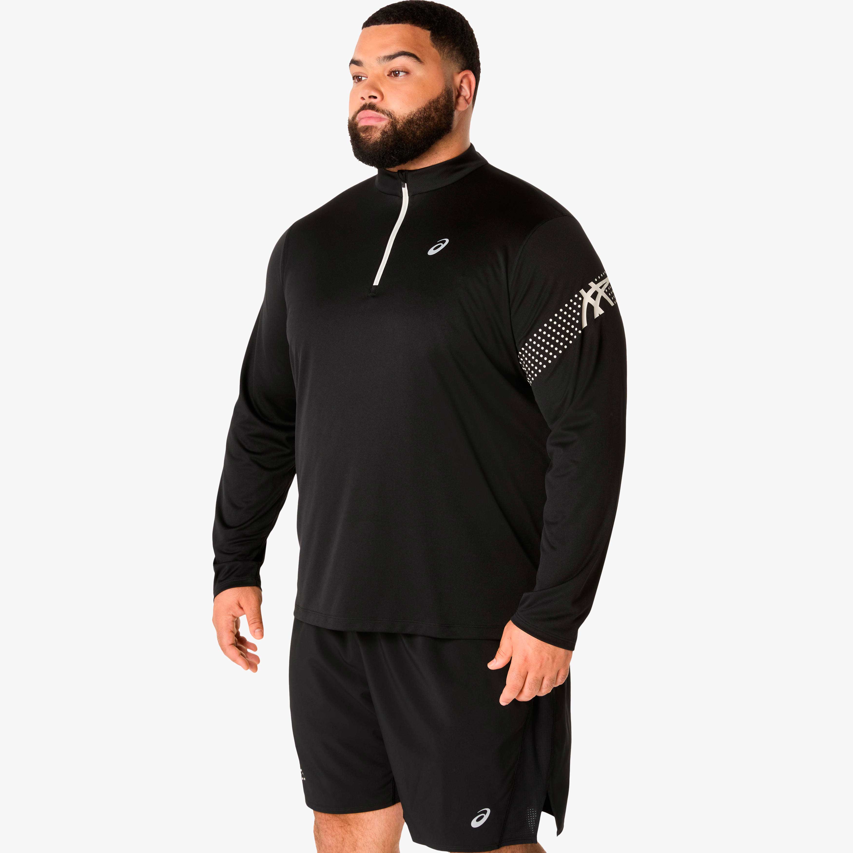 Asics Polera Icon 1/2 Zip, NEGRO, hi-res