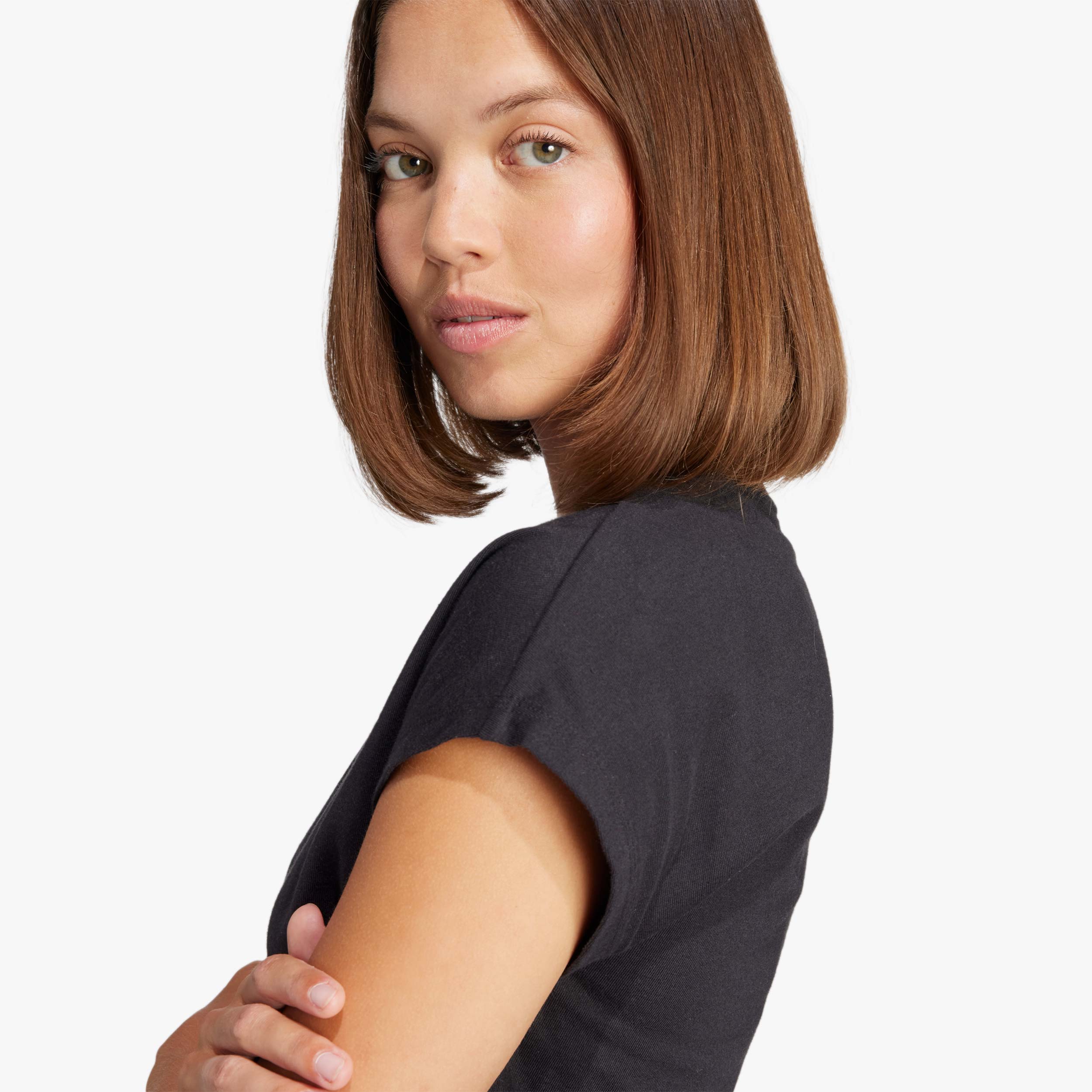 adidas Polera Essentials Linear, NEGRO, hi-res