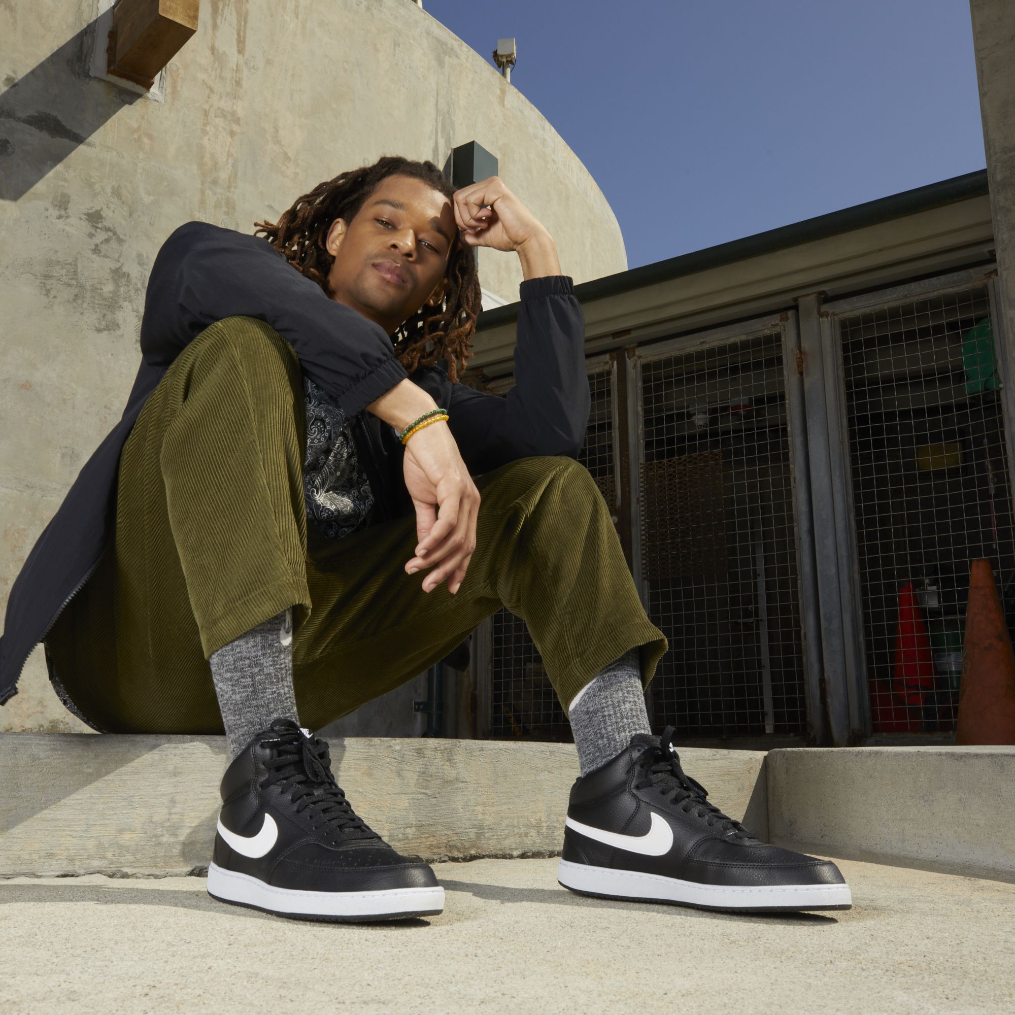 Nike Zapatillas Court Vision Mid Next Nature, NEGRO, hi-res