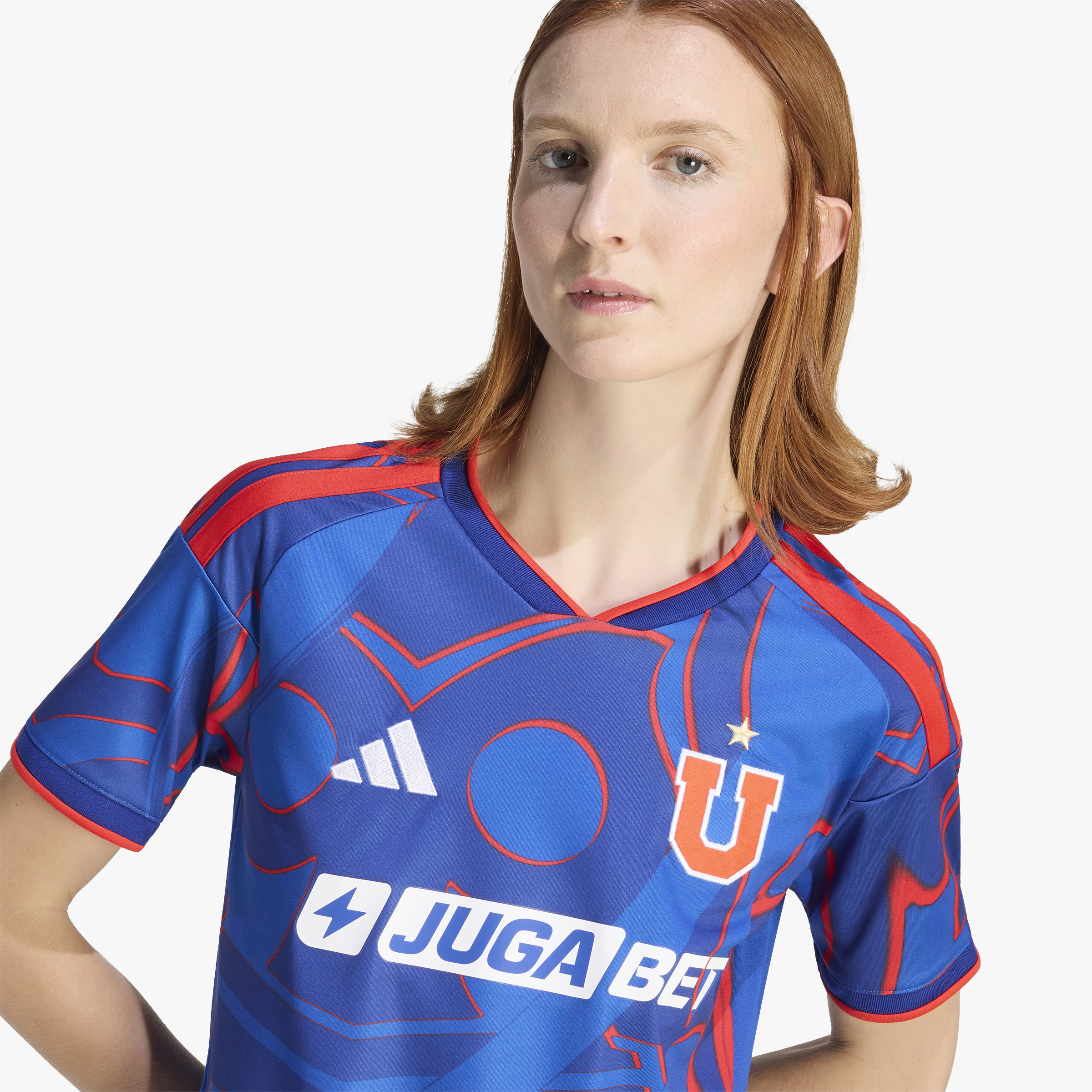 adidas Camiseta U de Chile Local 2026 Mujer, AZUL, hi-res