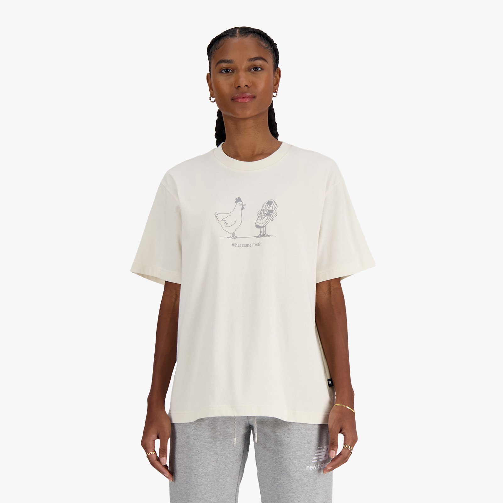 New Balance Polera Chicken Or Shoe, BLANCO, hi-res