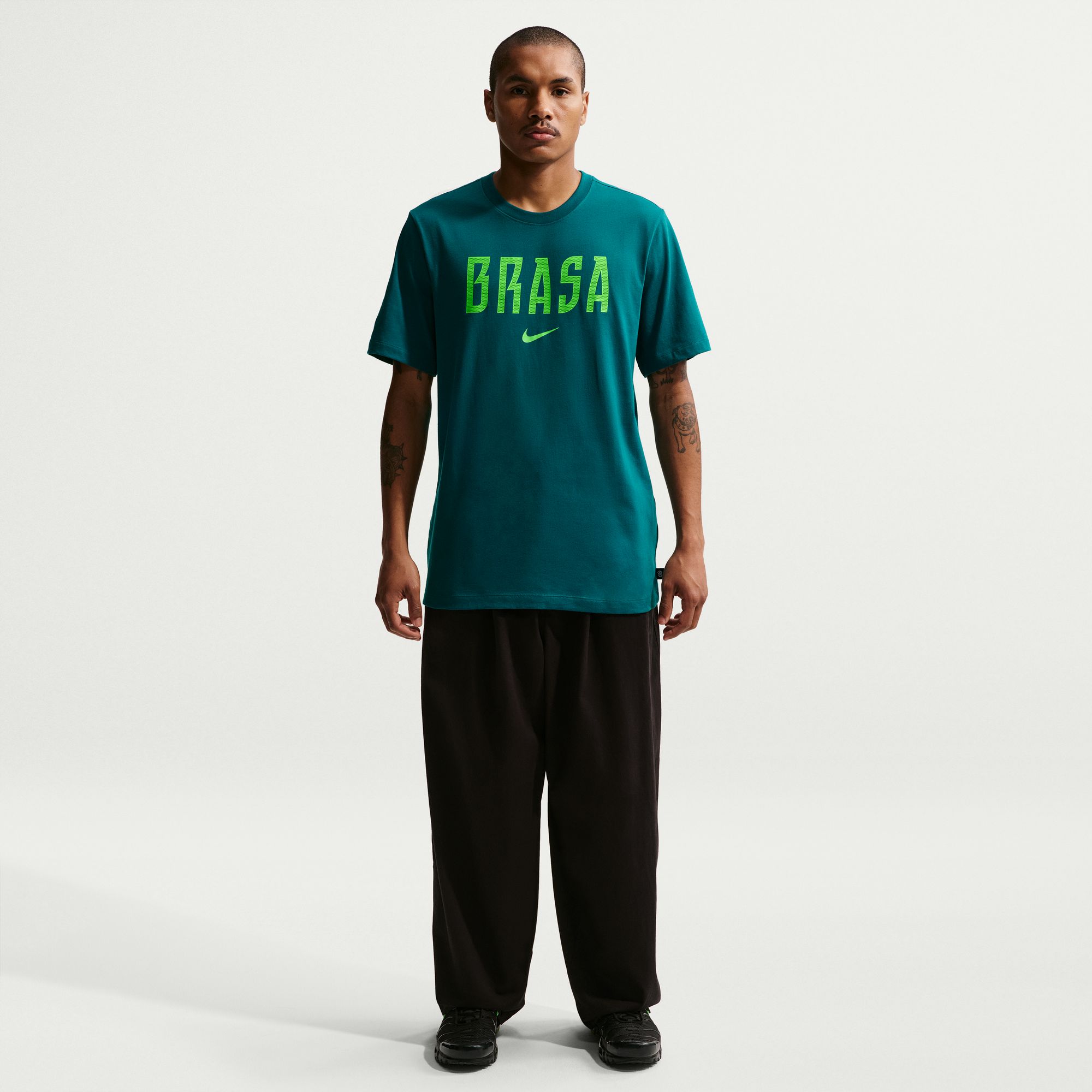 Nike Polera Brasil, VERDE, hi-res
