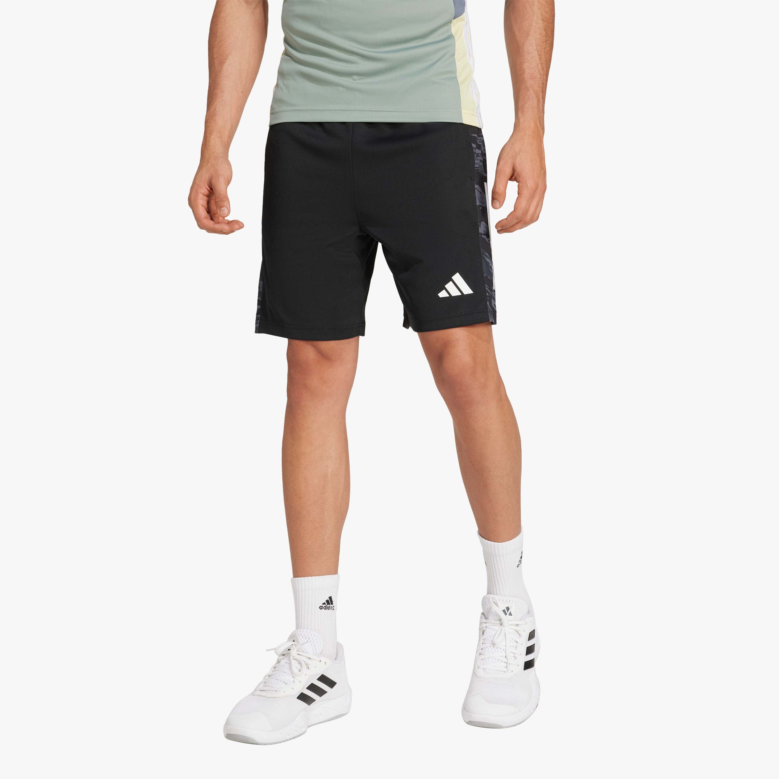 adidas Shorts Train Essentials 3 Tiras Camo, NEGRO, hi-res
