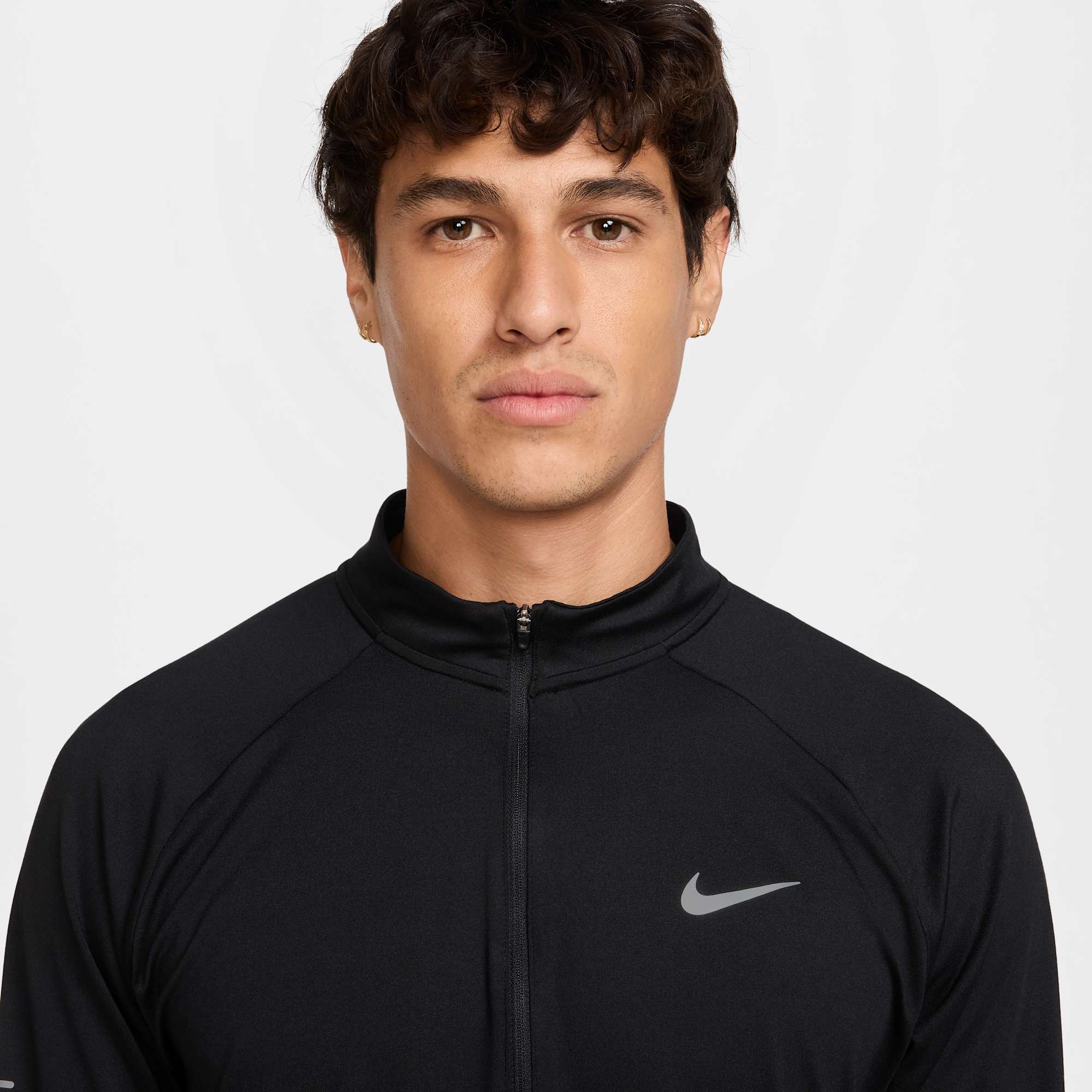 Nike Polera Dri-FIT 1/4-Zip Stride, NEGRO, hi-res