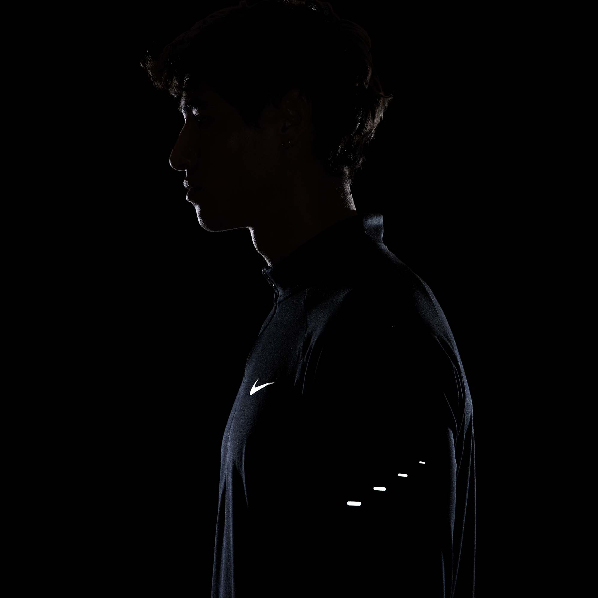 Nike Polera Dri-FIT 1/4-Zip Stride, NEGRO, hi-res