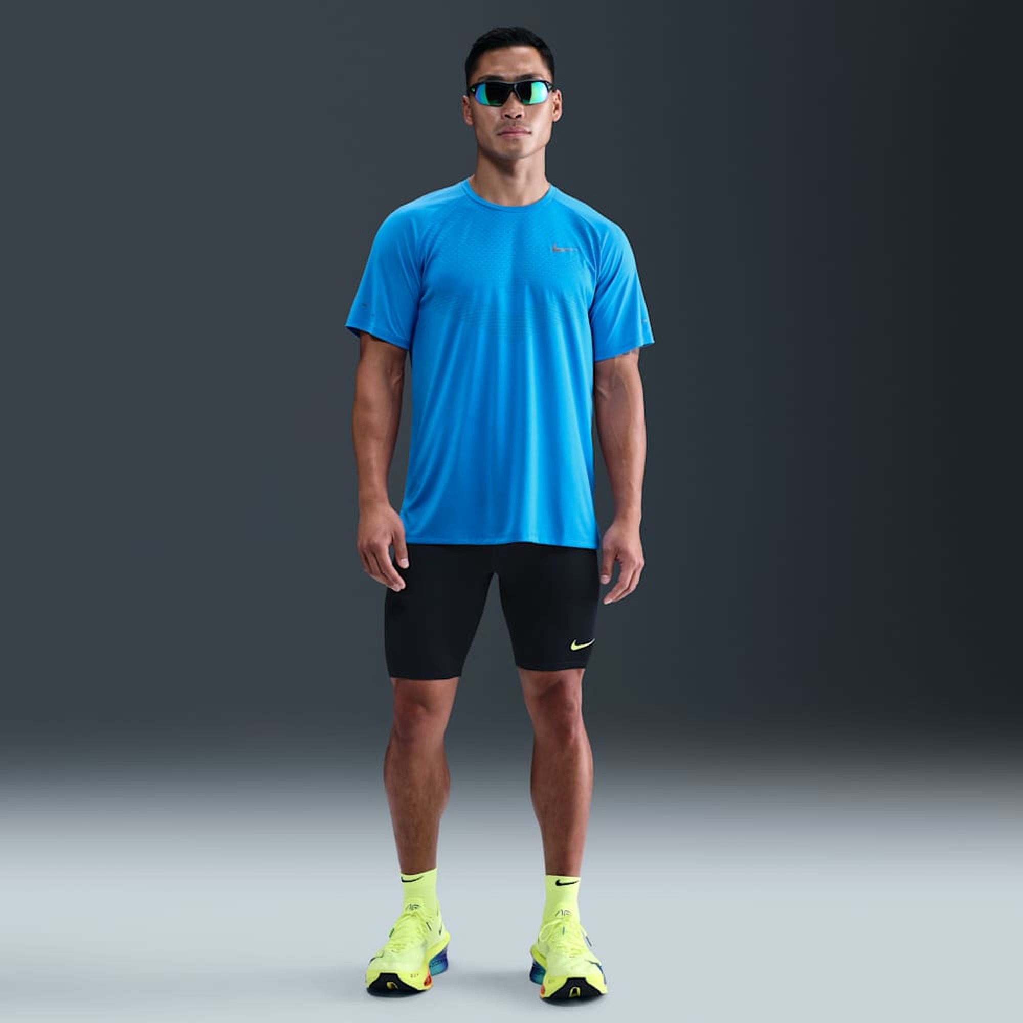 Nike Polera Stride, AZUL, hi-res