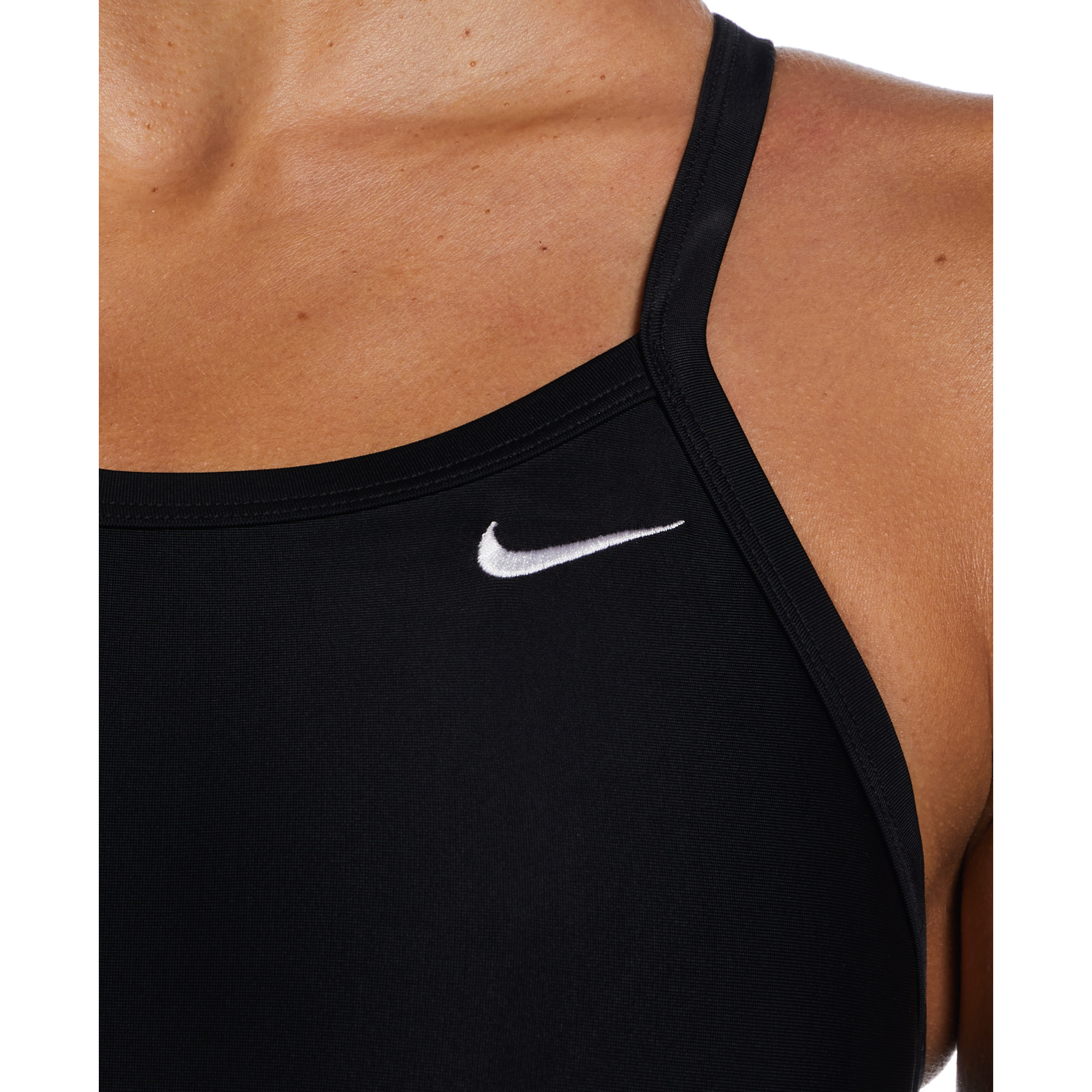 Nike Traje de Nataci&oacute;n Solid Racerback, NEGRO, hi-res
