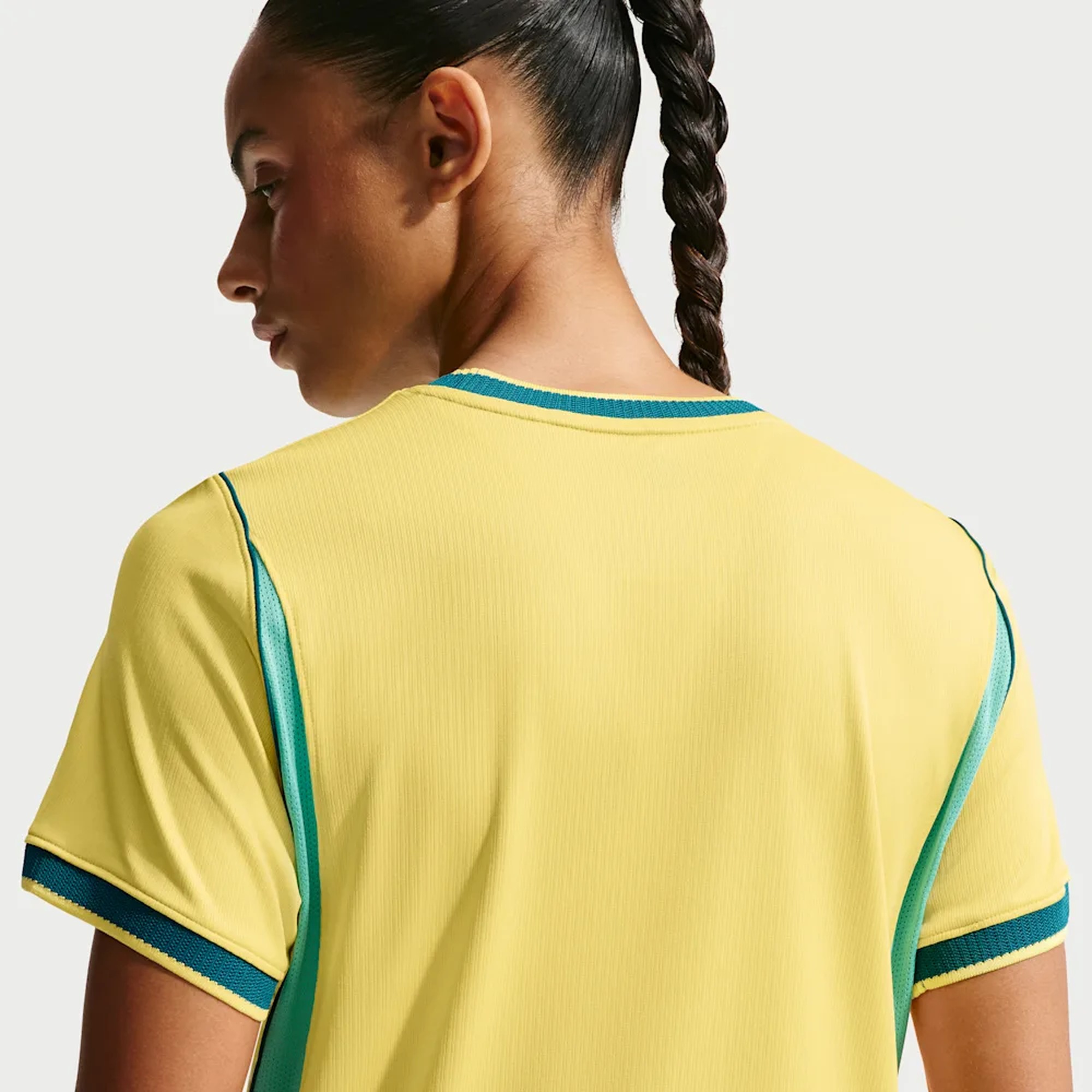 Nike Camiseta Brasil Stadium Local 2026 Mujer, AMARILLO, hi-res